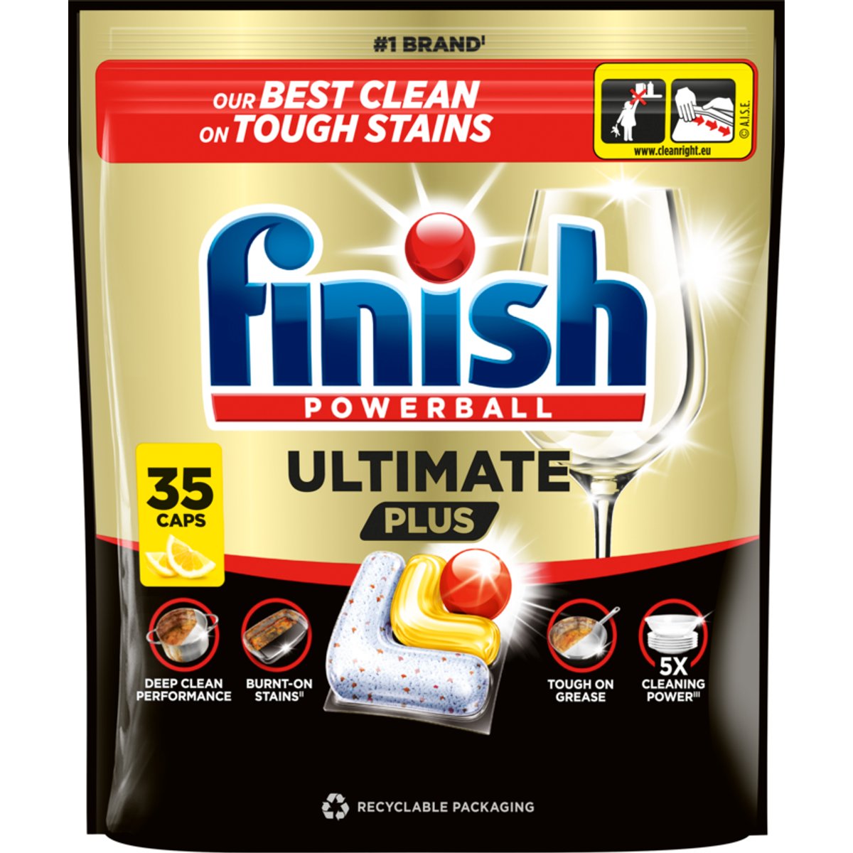 Finish Ultimate Plus All-in-1 Capsules Lemon 35 pcs