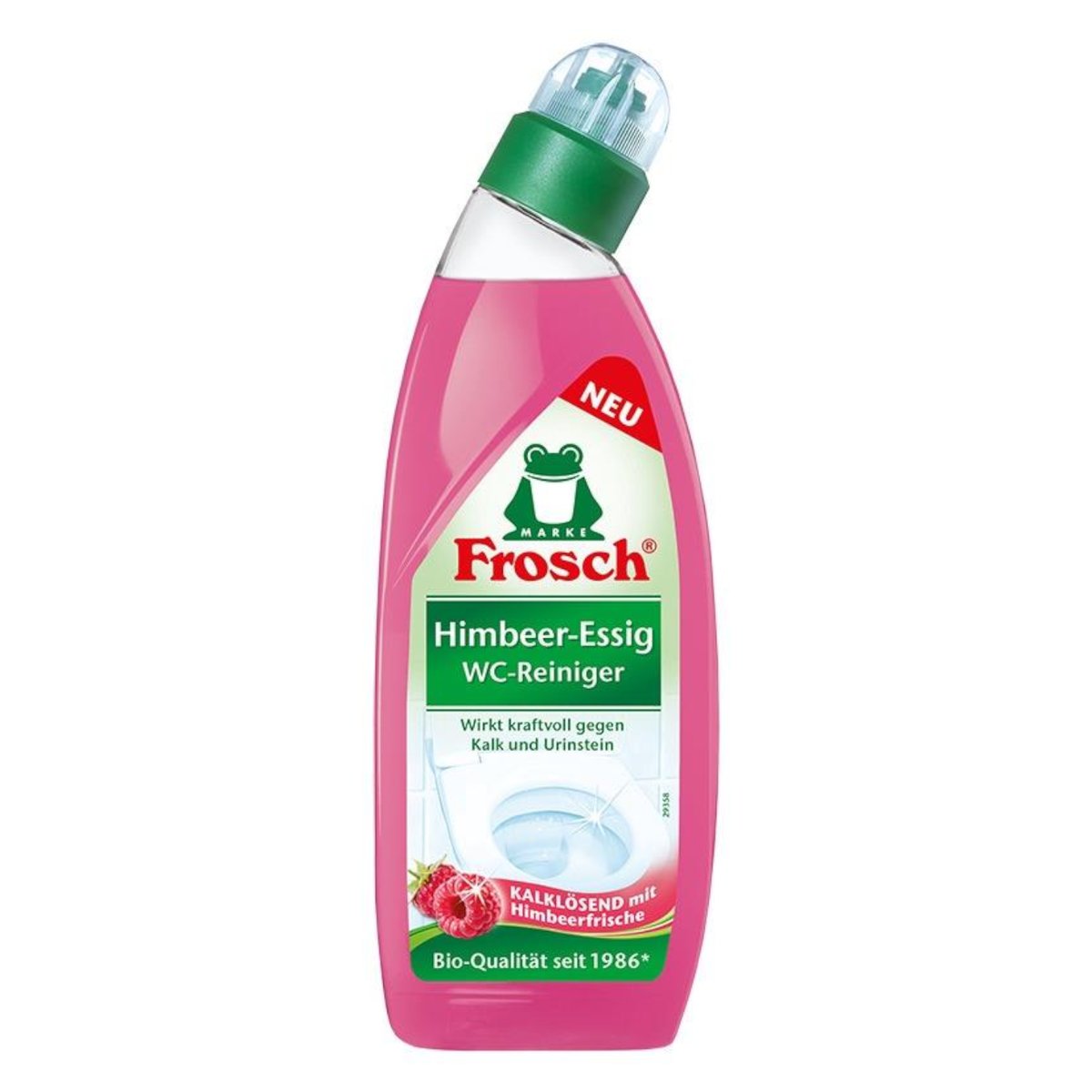 FROSCH Toilet Bowl Cleaner Raspberry with Raspberry Vinegar Toilet Liquid 750 ml