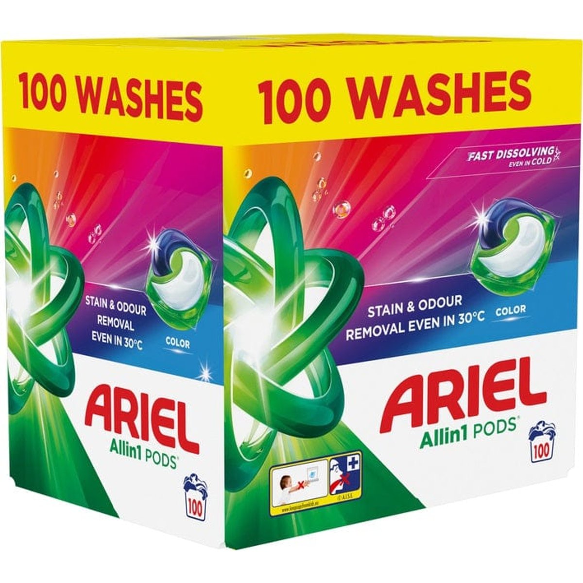 Laundry Capsules Color ARIEL all-in-1 PODS 100 washes 100 pcs