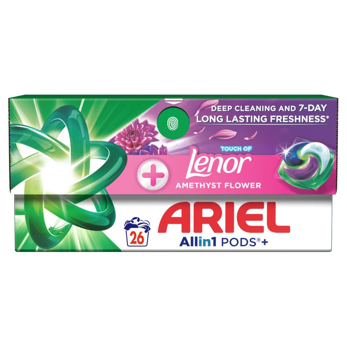 Laundry Capsules ARIEL all-in-1 PODS+ Touch of LENOR Amethyst Flower 26 pcs