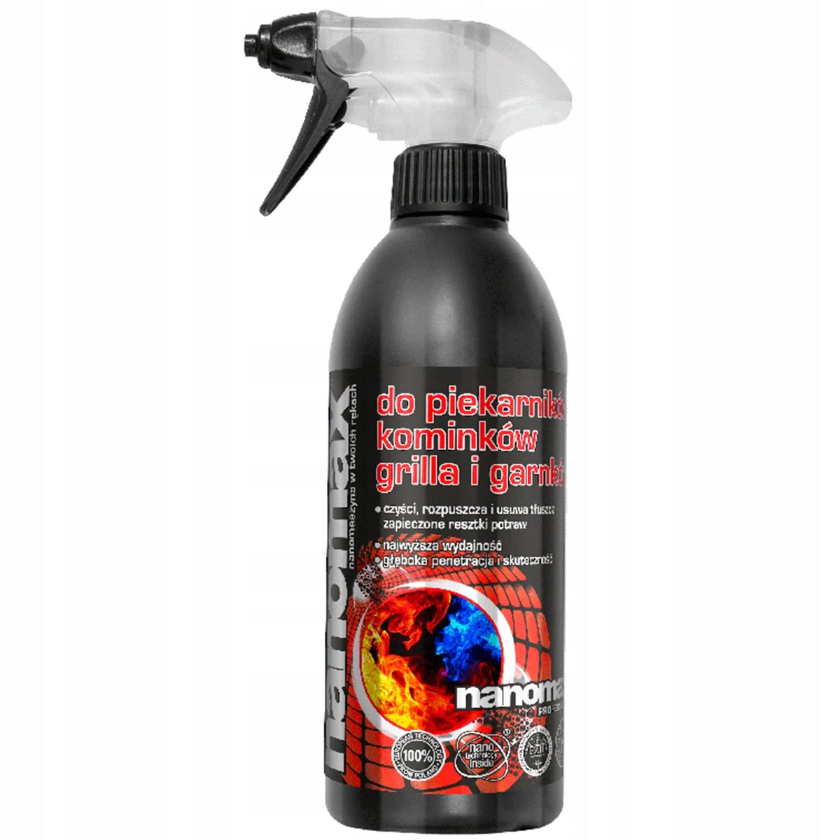 Cleaning Liquid for Oven, Fireplace and Grill NANOMAX Atomizer 500 ml
