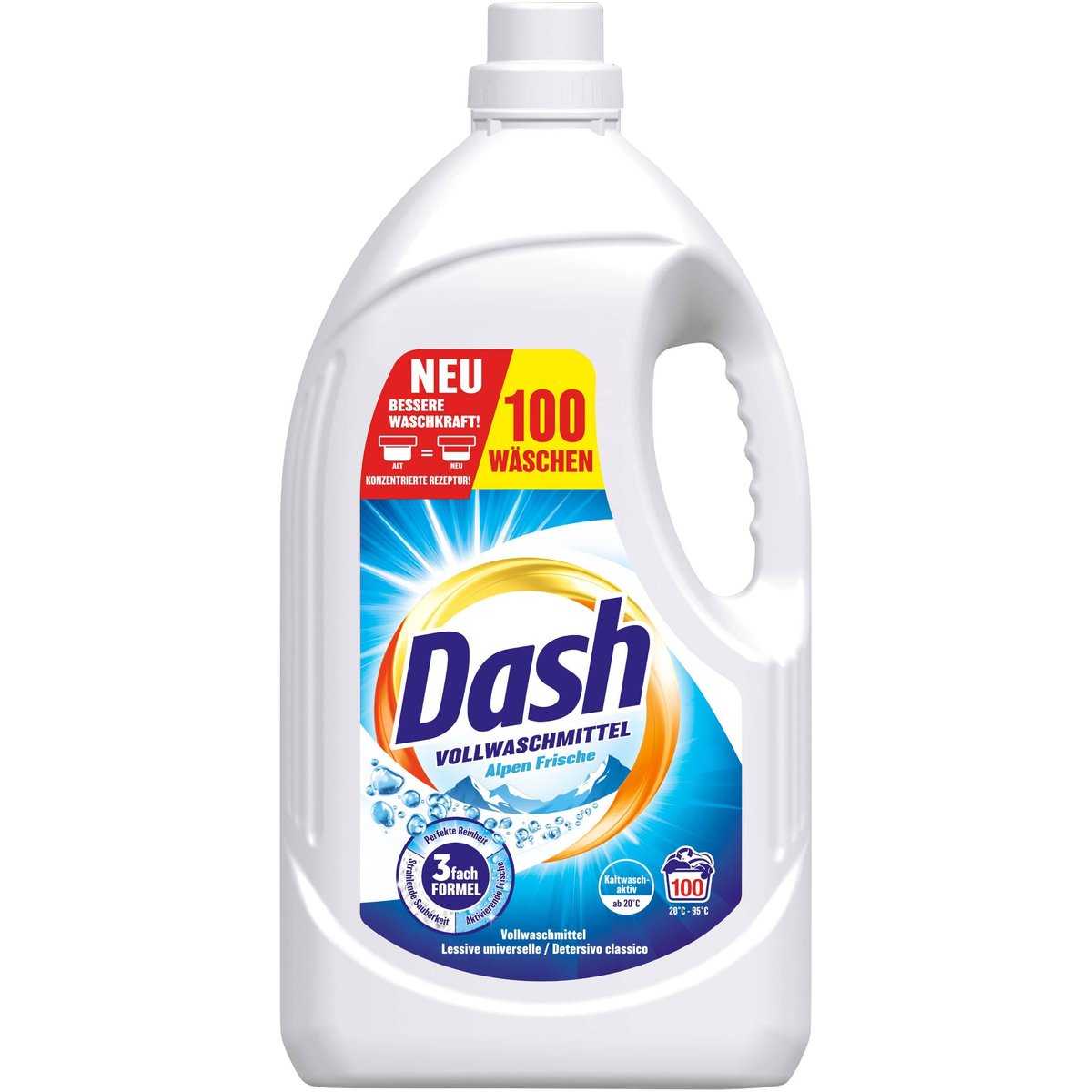 Laundry Detergent DASH Alpine Freshness for white 100 washes 4.5 l
