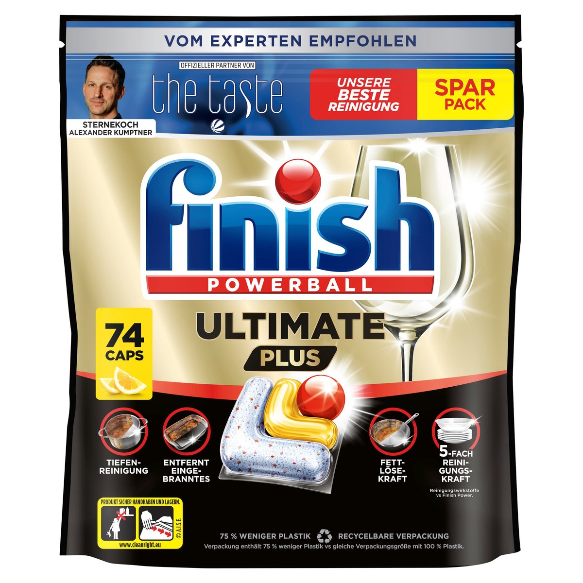 Finish Ultimate Plus Sparpack Citrus 74 pcs