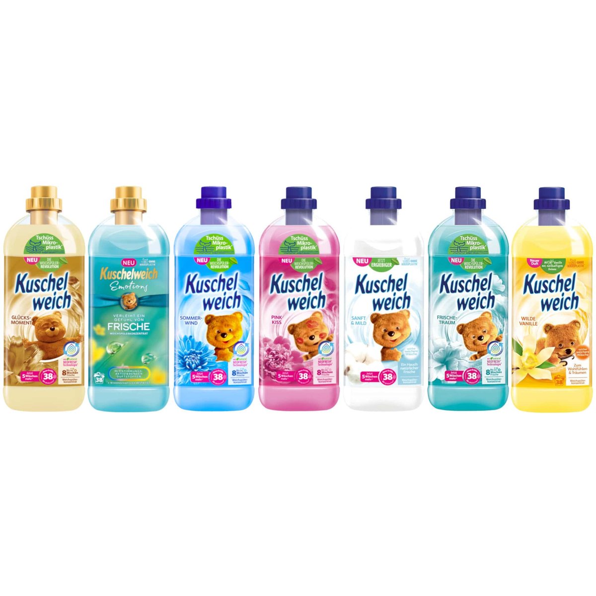Fabric Softener KUSCHELWEICH Mix Set 7x 1 l 7x 38 washes