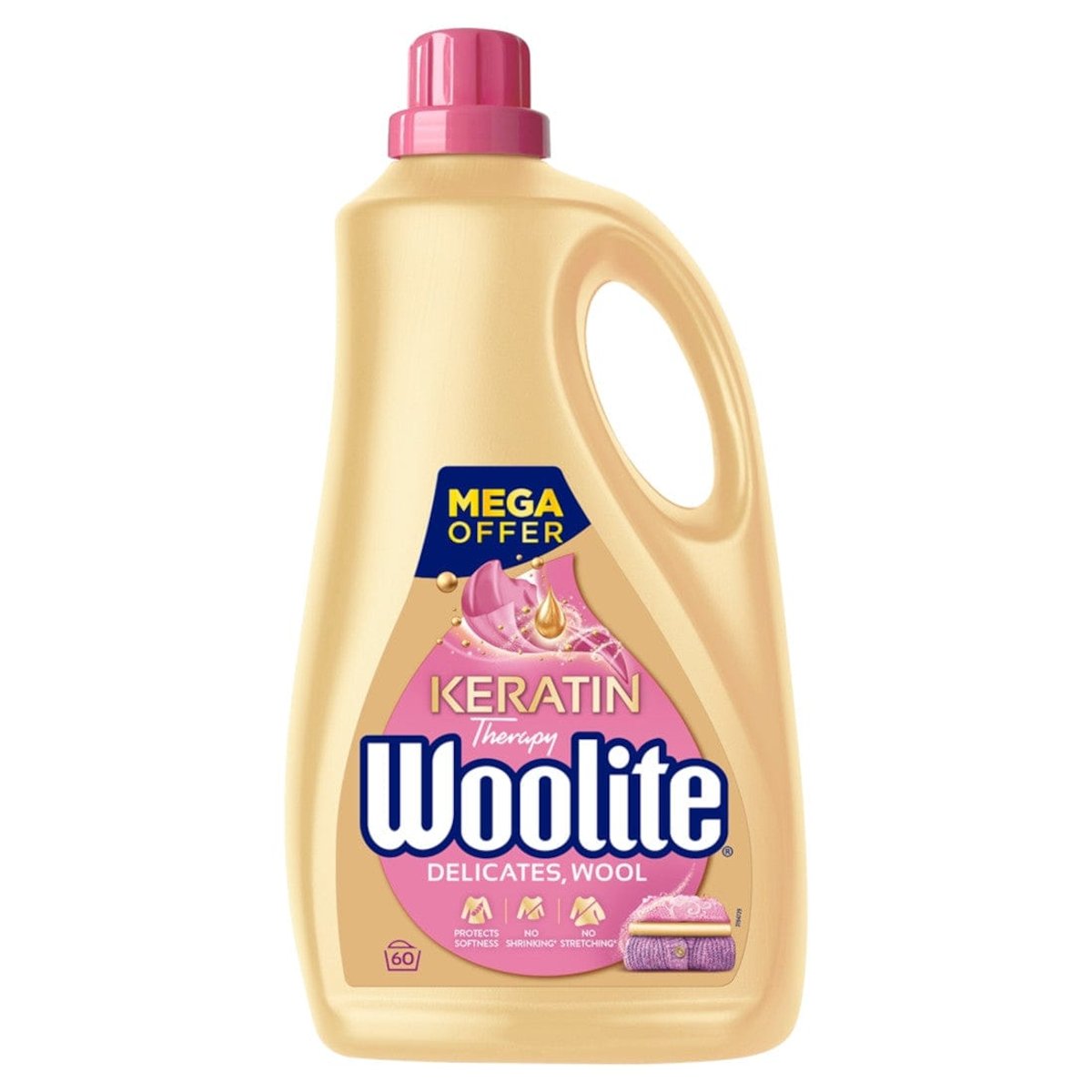 Washing liquid WOOLITE Keratin Therapy Delicate fabrics and wool 60 washes 3.6 l