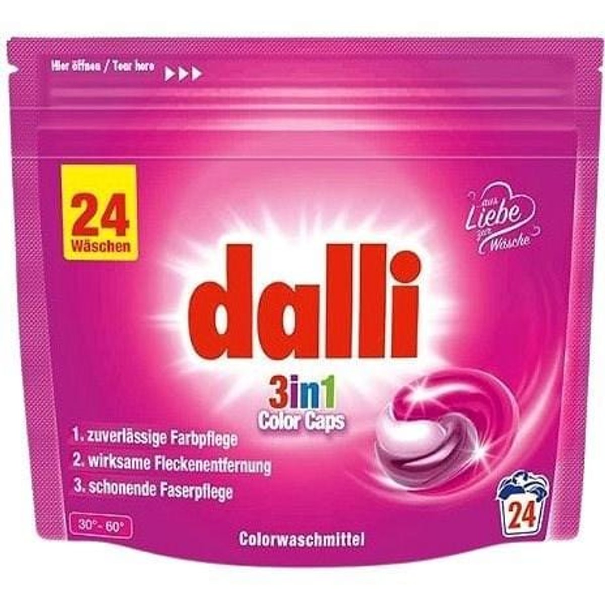 DALLI 3in1 Color Caps Laundry Capsules 24 pcs