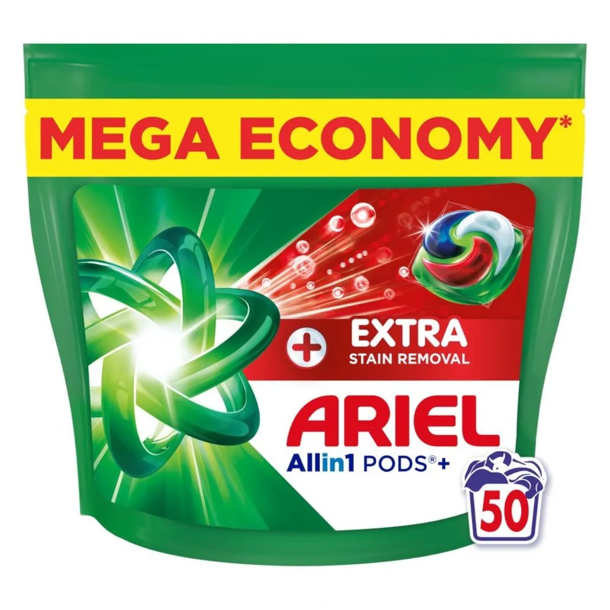 ARIEL Pods Plus Extra Clean Laundry Capsules 50 pcs