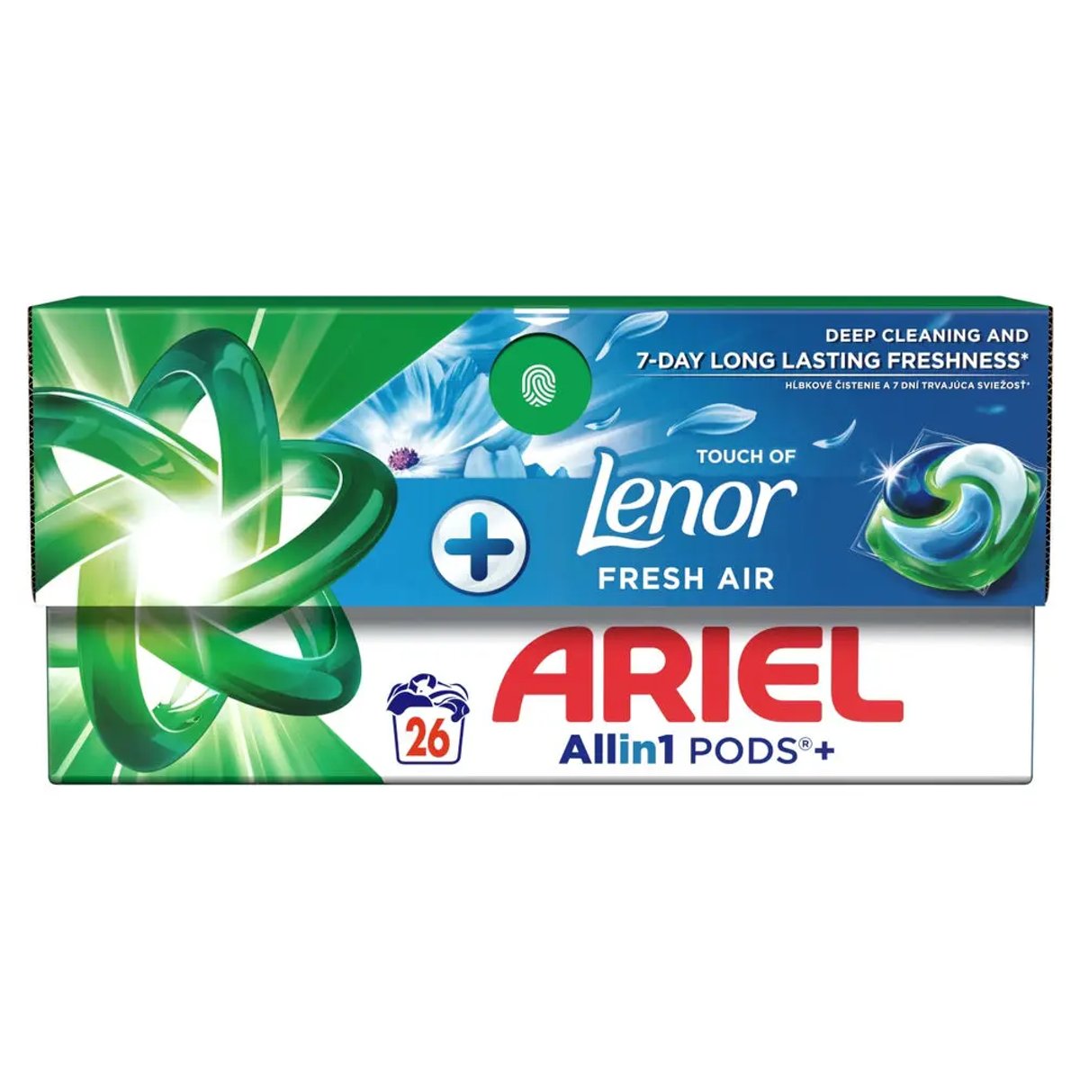 ARIEL Laundry Capsules Touch of Lenor Fresh Air Box 26 pcs