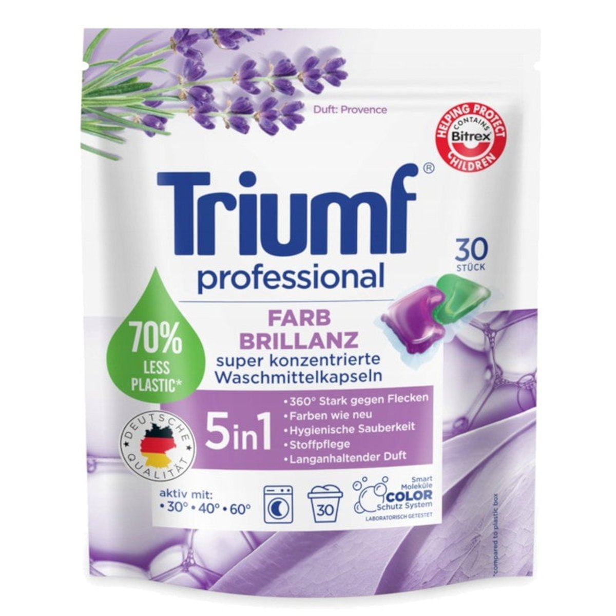TRIUMF 2in1 White & Color Laundry Capsules 2x 30 pcs