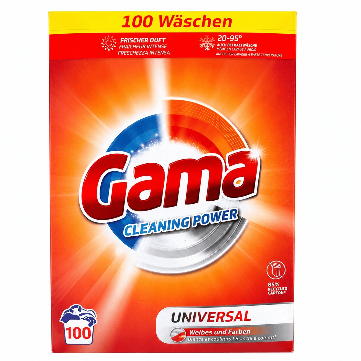 GAMA Cleaning Power Universal Washing Powder 100 washes 6 kg