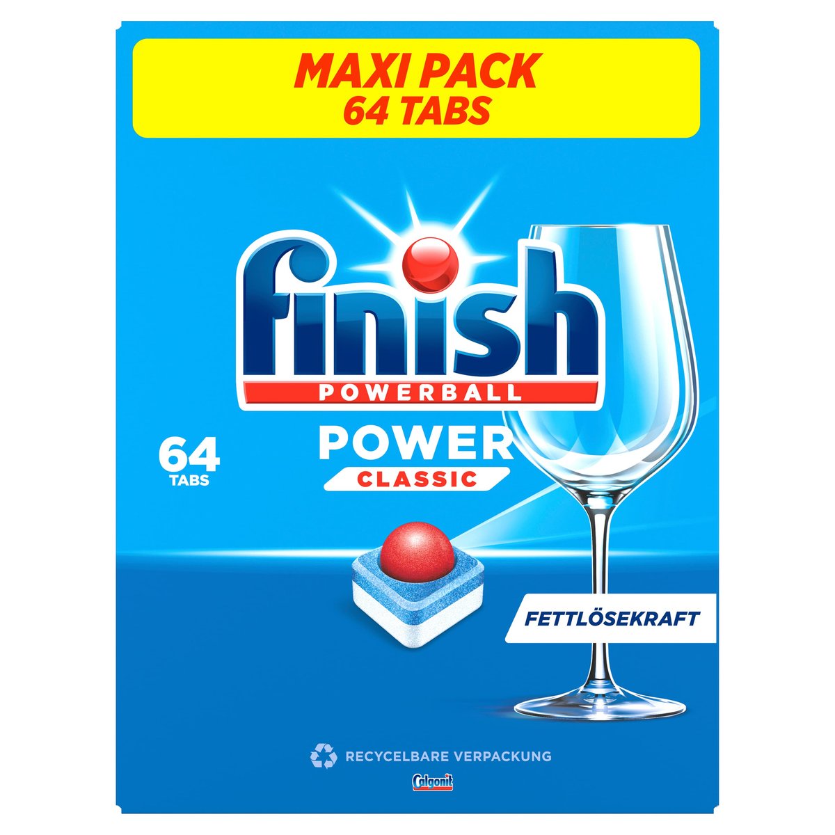Finish Power Classic Dishwasher Tablets Maxipack Fresh 832 g