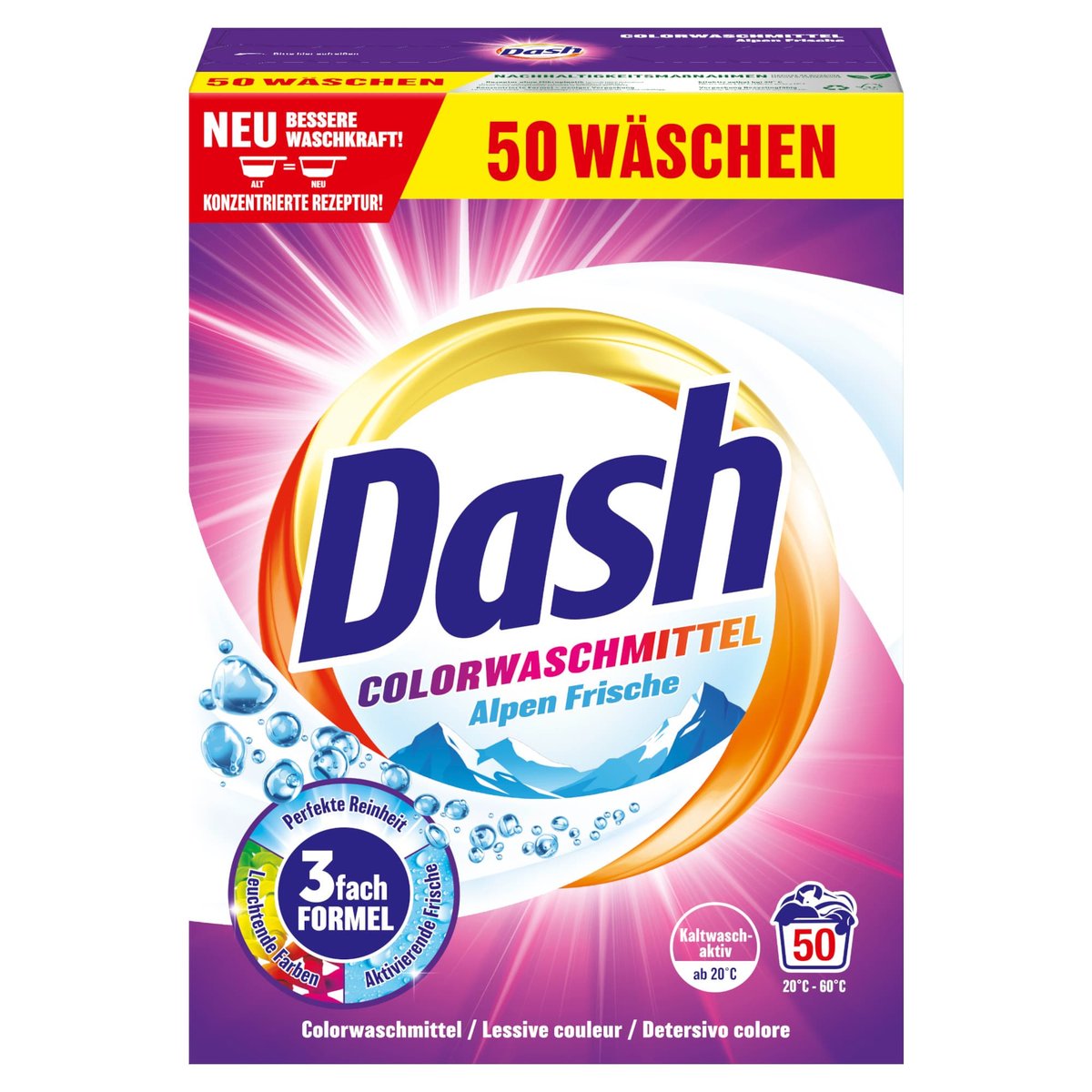 Washing powder DASH Color Freshness 50 washes 2.5 kg