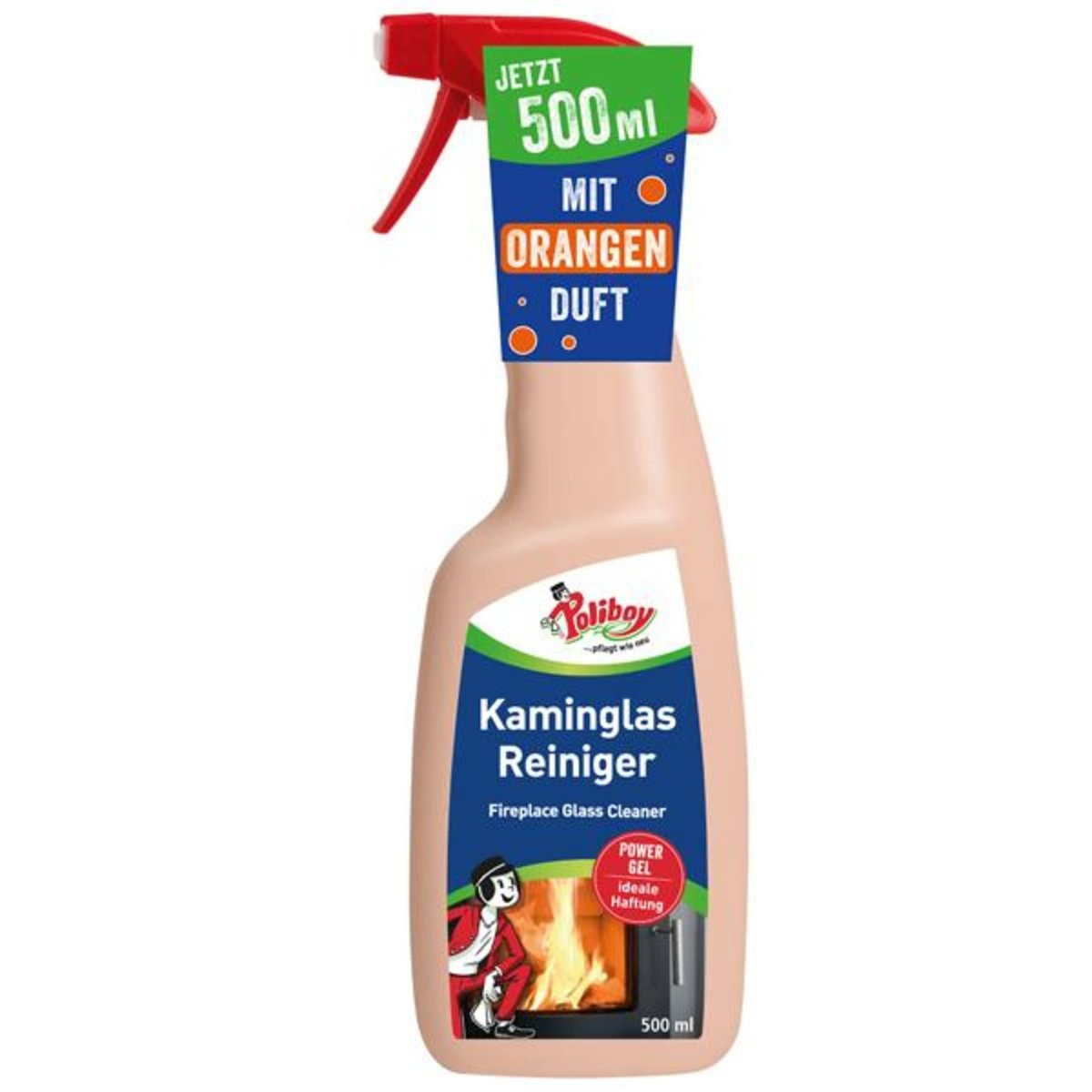 POLIBOY Kaminglas Reiniger Spray for Chimney Glass, Microwaves and Ovens 500 ml