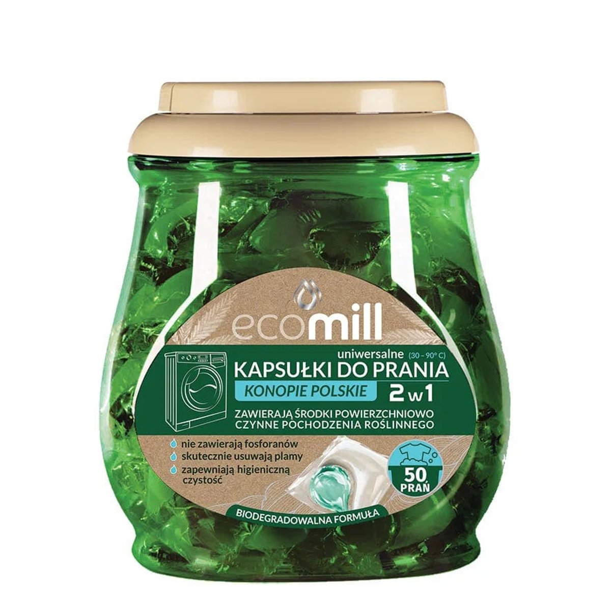 ECOMILL Polish Hemp Universal Laundry Capsules 2-in-1 50 pcs