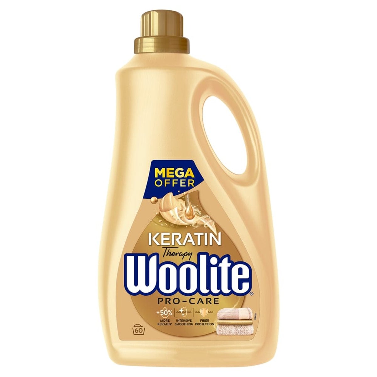 Woolite Pro-care Washing Liquid with keratin for white and coloured clothes 3.6 l