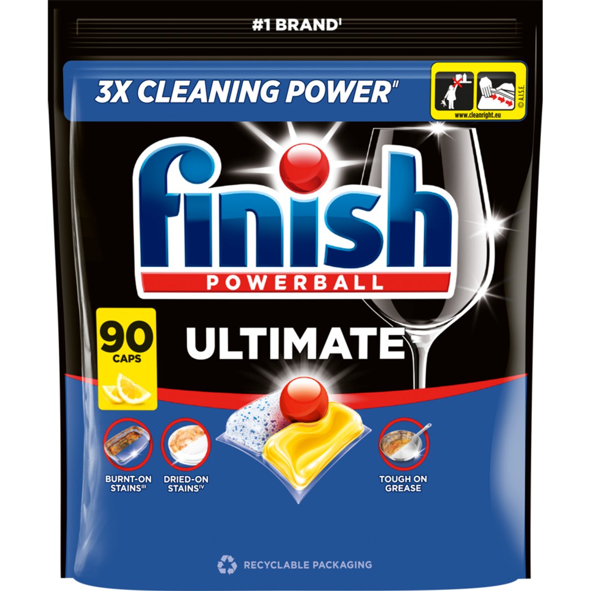 Finish Ultimate All-in-1 Capsules Lemon 90 pcs