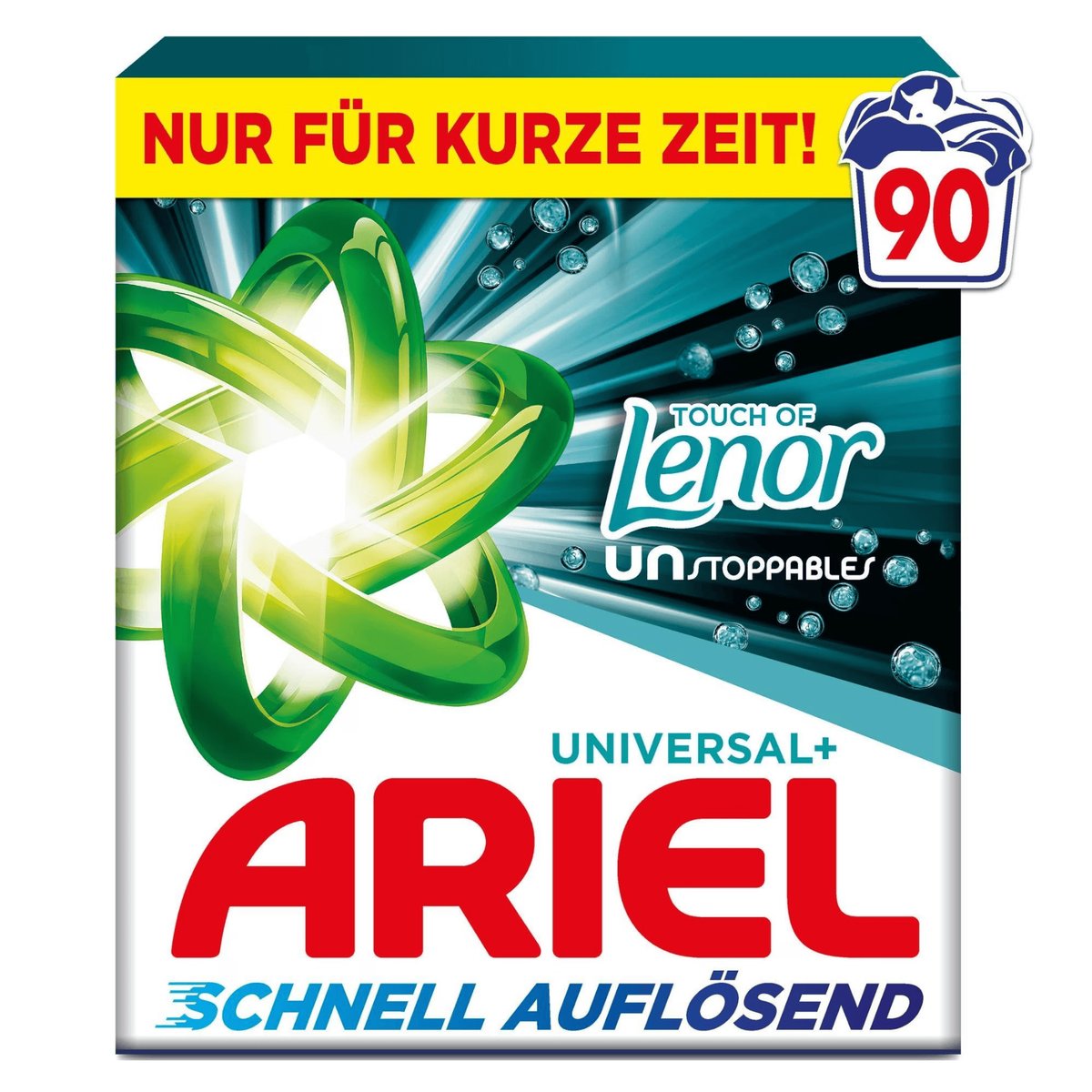 ARIEL Universal+Touch Of Lenor Unstoppables Washing Powder 4.95 kg 90 washes