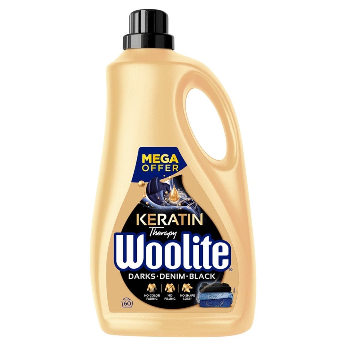 WOOLITE Keratin Therapy Black Laundry Liquid 60 washes 3.6 l