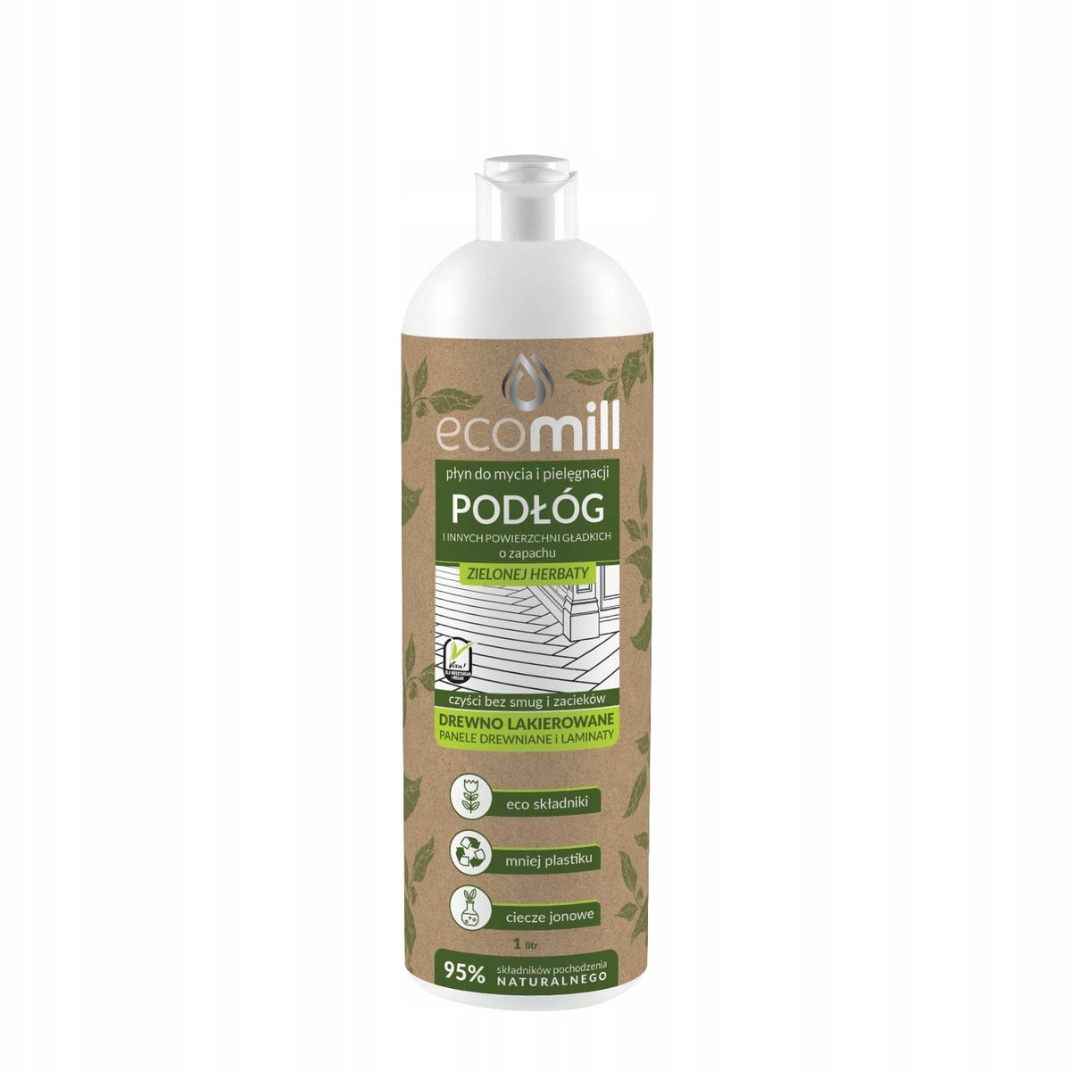 ECOMILL Green tea Wood Panels Floor cleaner liquid 1 l