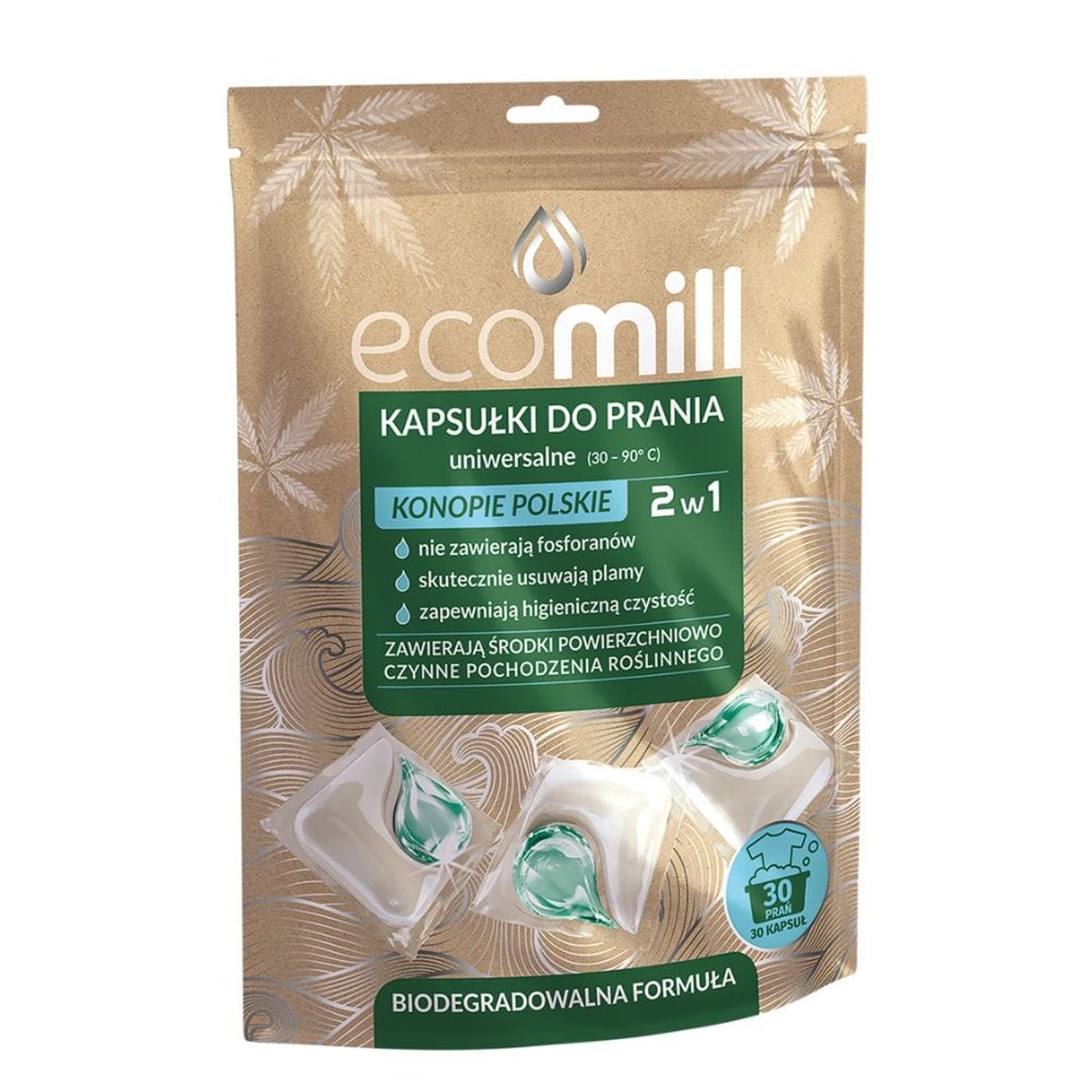 Washing capsules ECOMILL Polish Hemp Universal 2-in-1 30 pcs