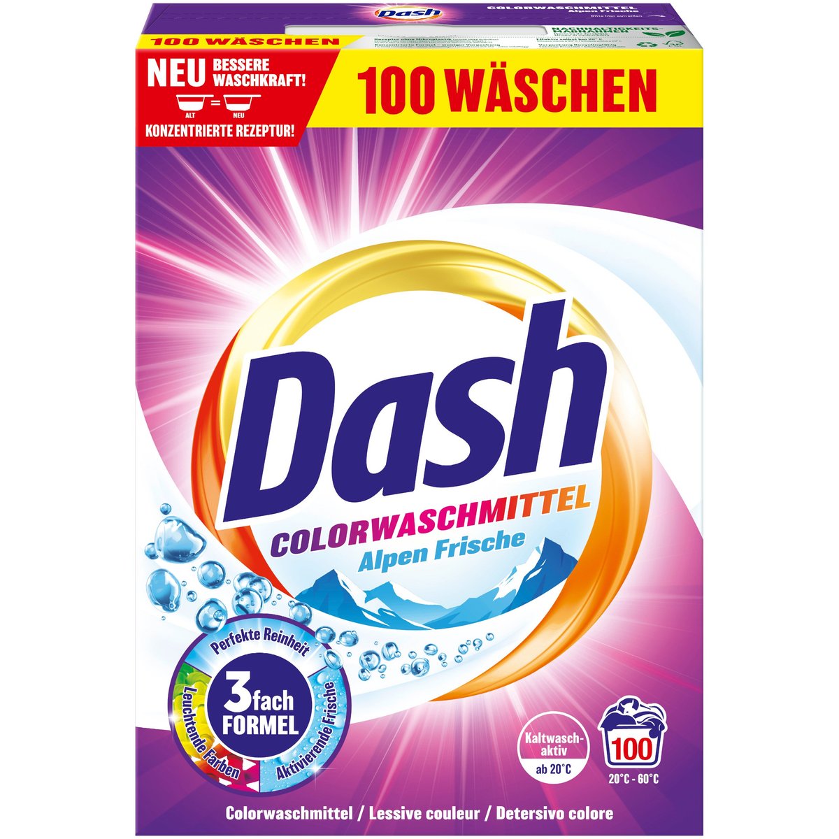 DASH Color Laundry Powder for Colours 100 washes 5 kg