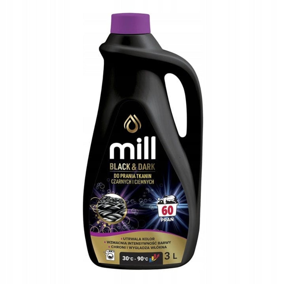 MILL Black & Dark Washing Gel for Dark and Black Fabrics 3 l