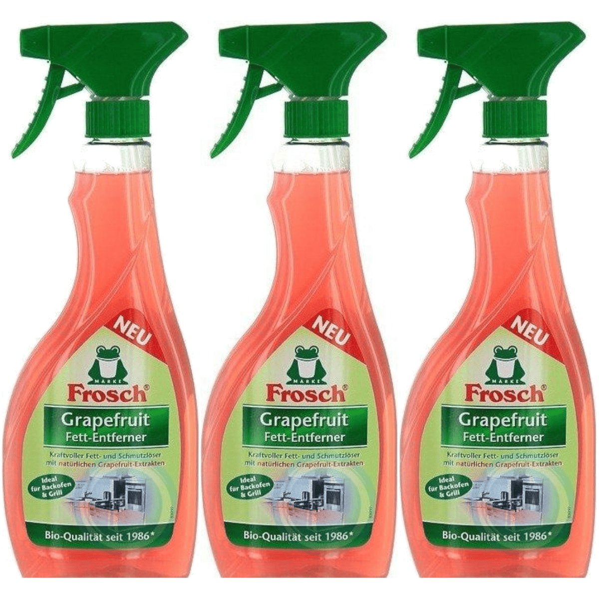 3x Kitchen Degreaser FROSCH Grapefruit 500 ml