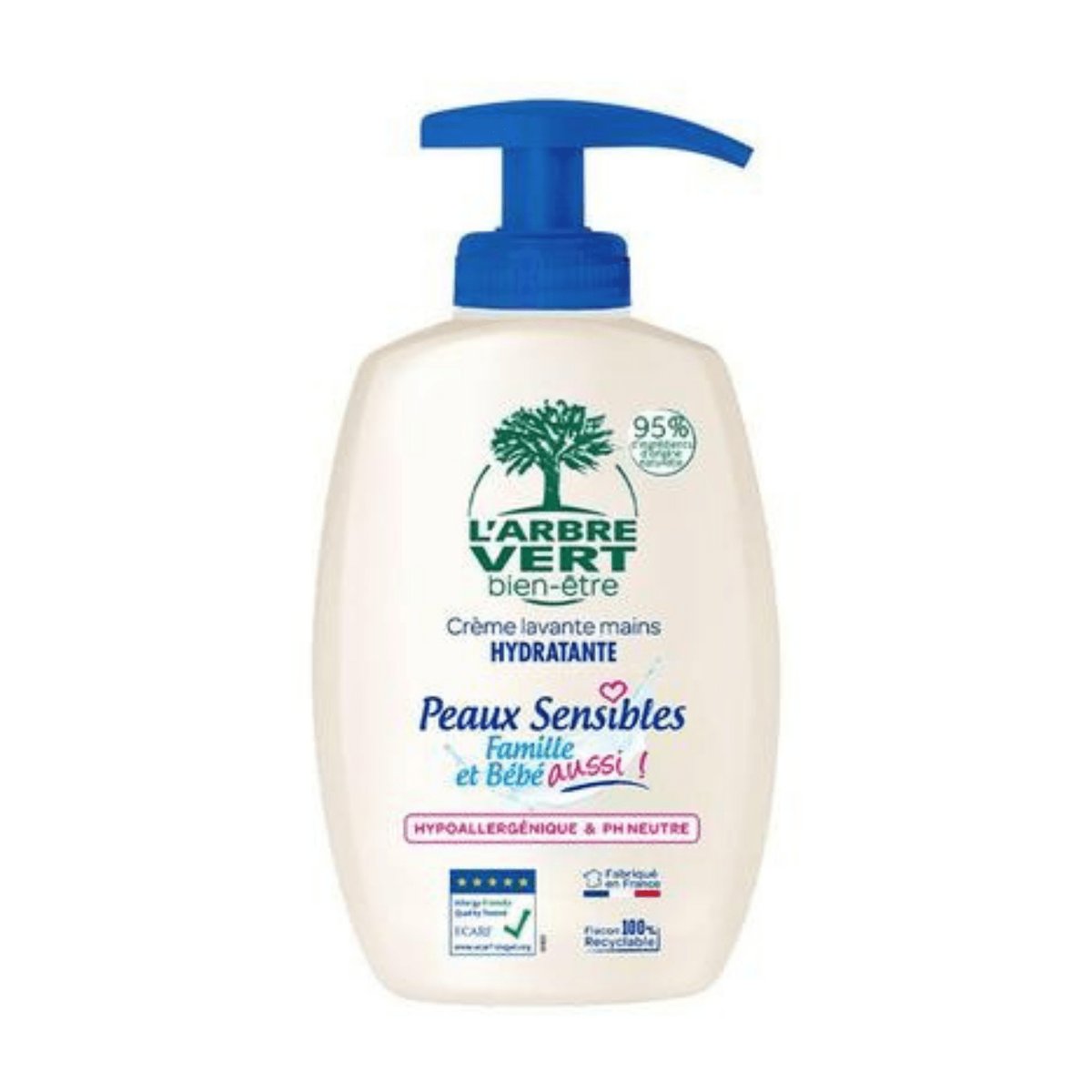 Hypoallergenic L'ARBRE VERT Sensitive Skins Organic Liquid Soap 300 ml