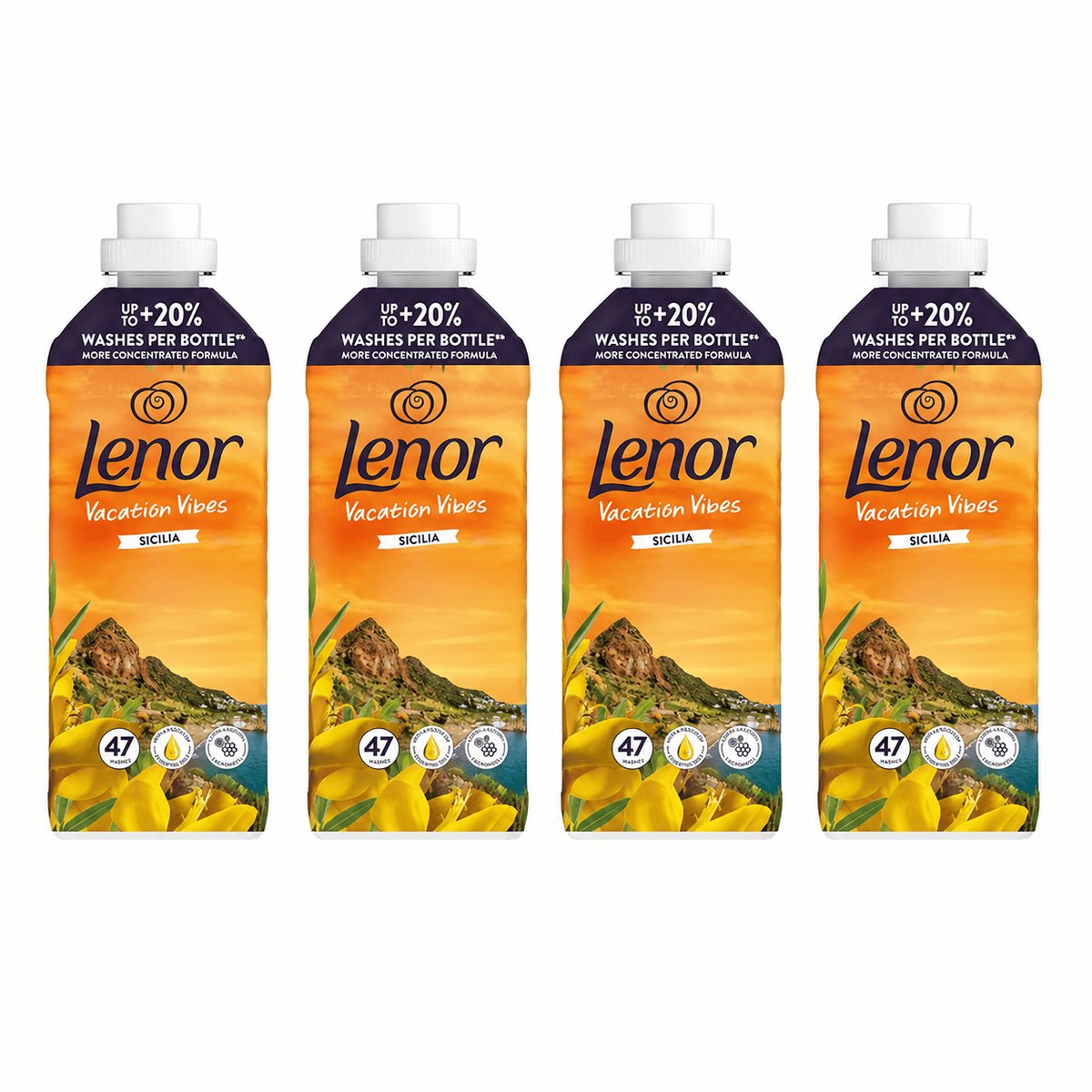 4x Fabric softener Lenor Sicilia 47 washes 987 ml