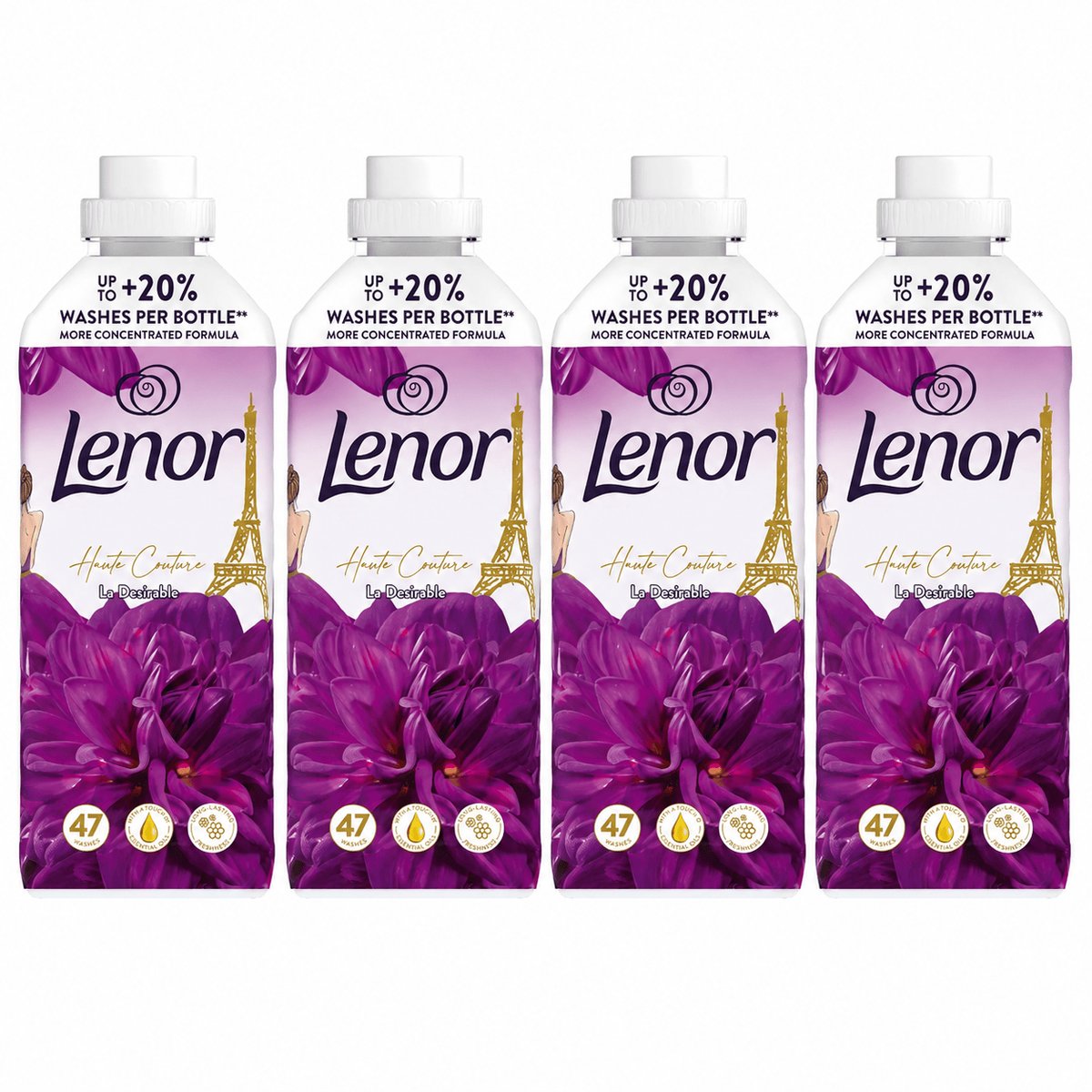 4x Fabric softener Lenor La Desirable 47 washes 987 ml
