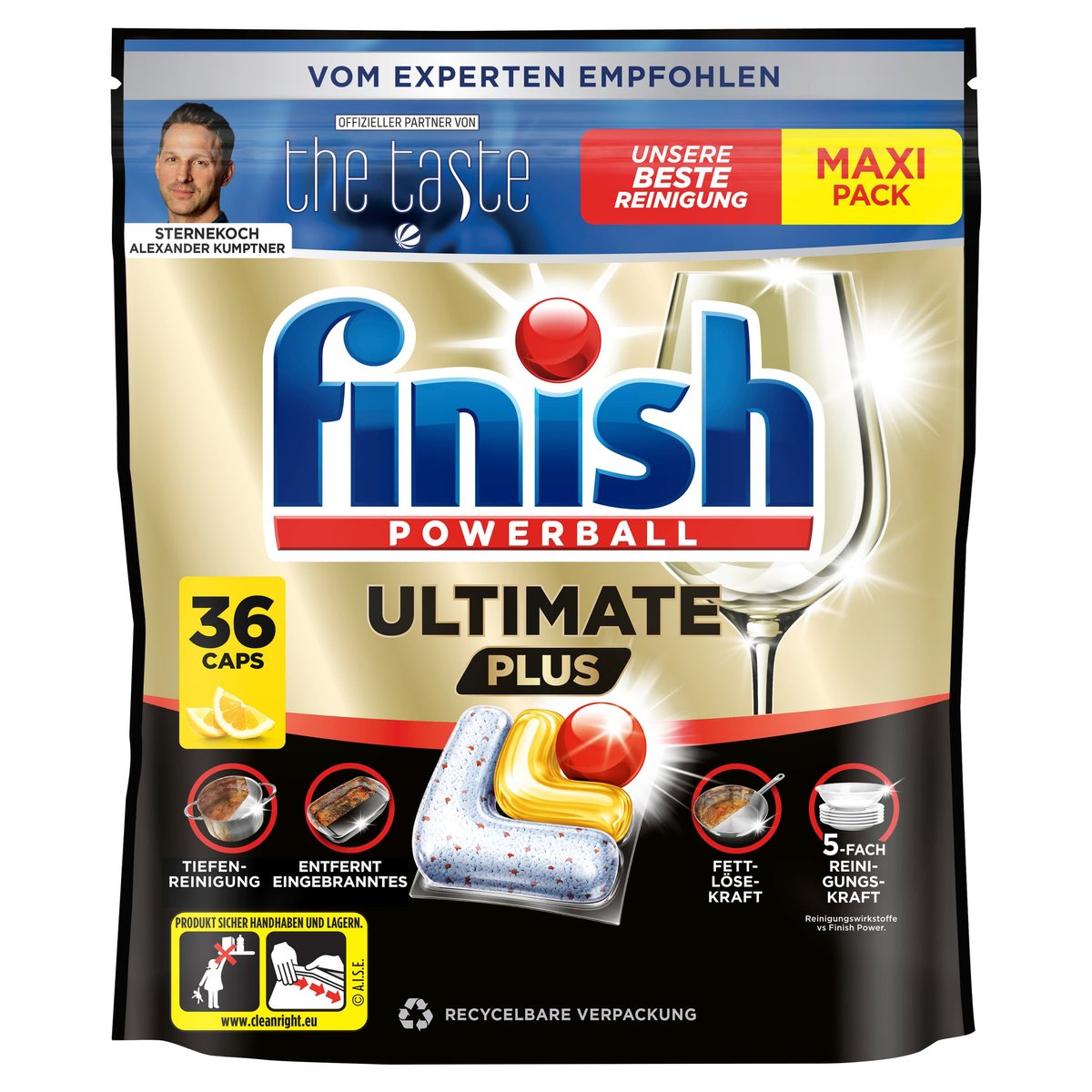 Finish Ultimate Plus Maxipack Citrus 36 pcs