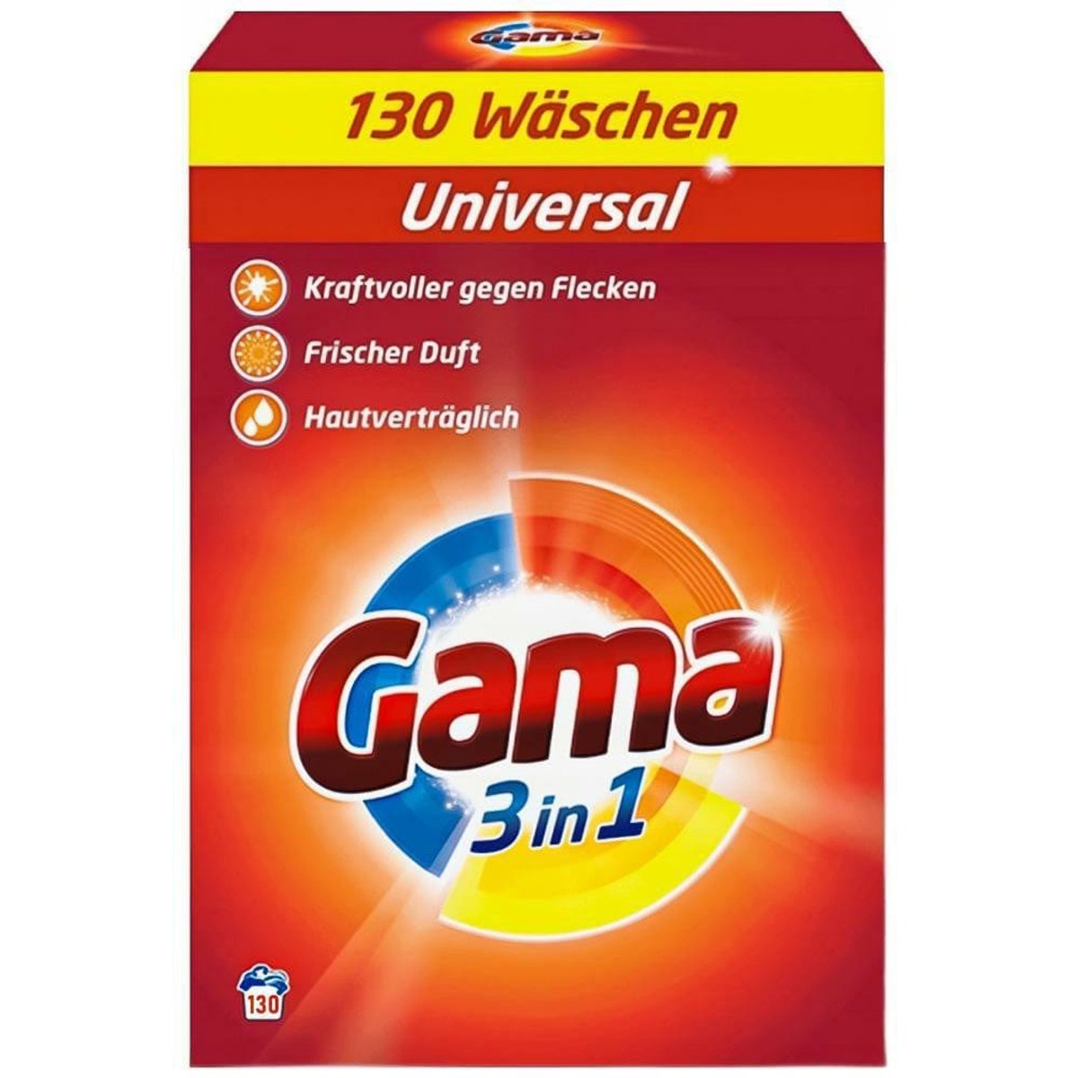 GAMA 3in1 Universal Washing Powder 130 washes 7.8 kg