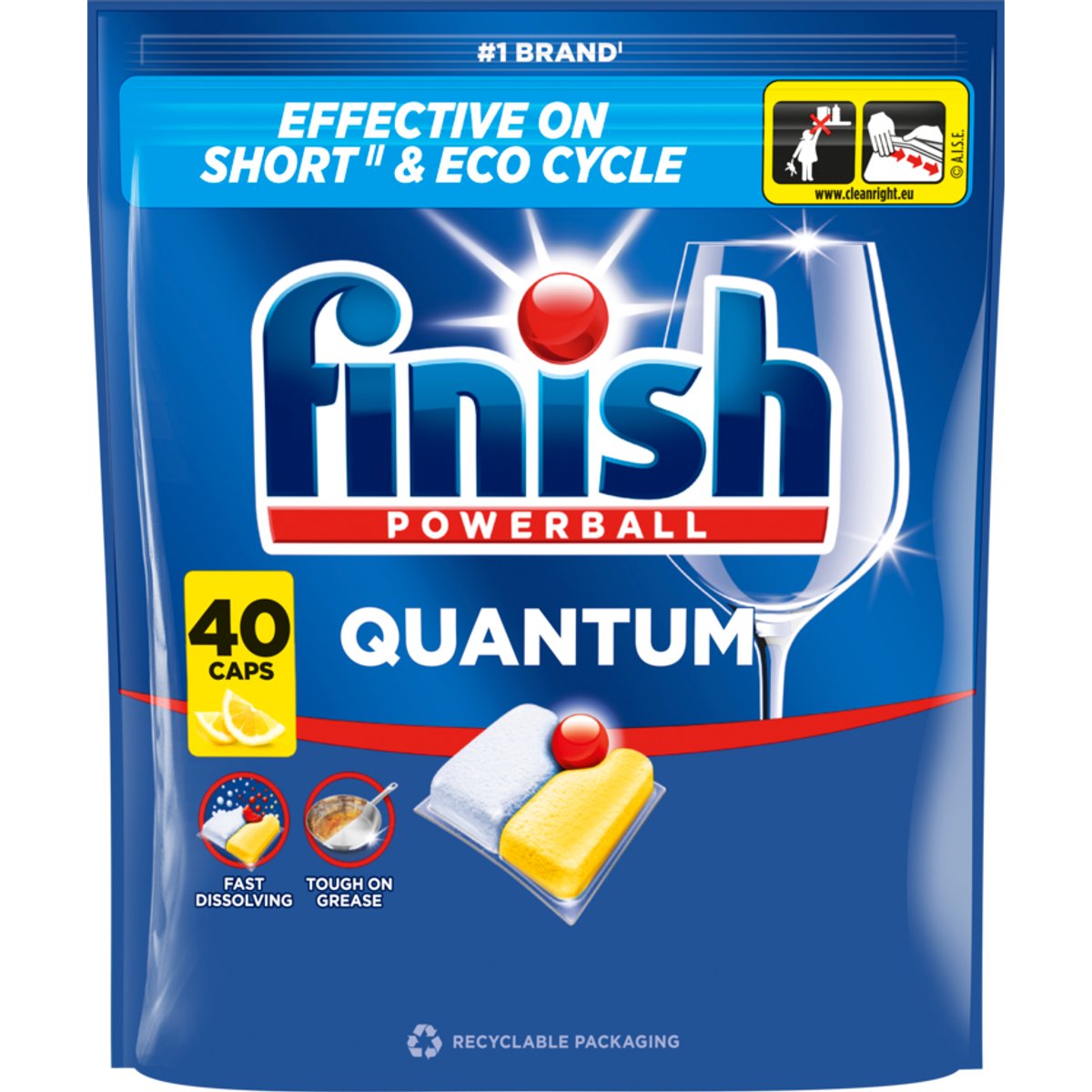 Finish Quantum All-in-1 Capsules Lemon 40 pcs