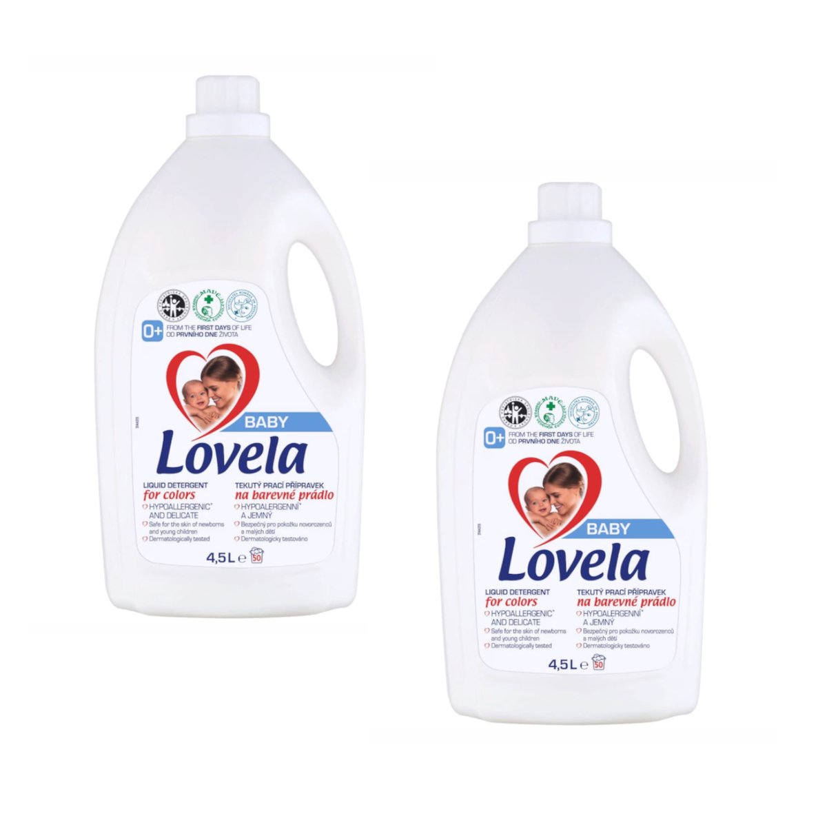 2x LOVELA Baby Laundry liquid for colours for children 4.5 l