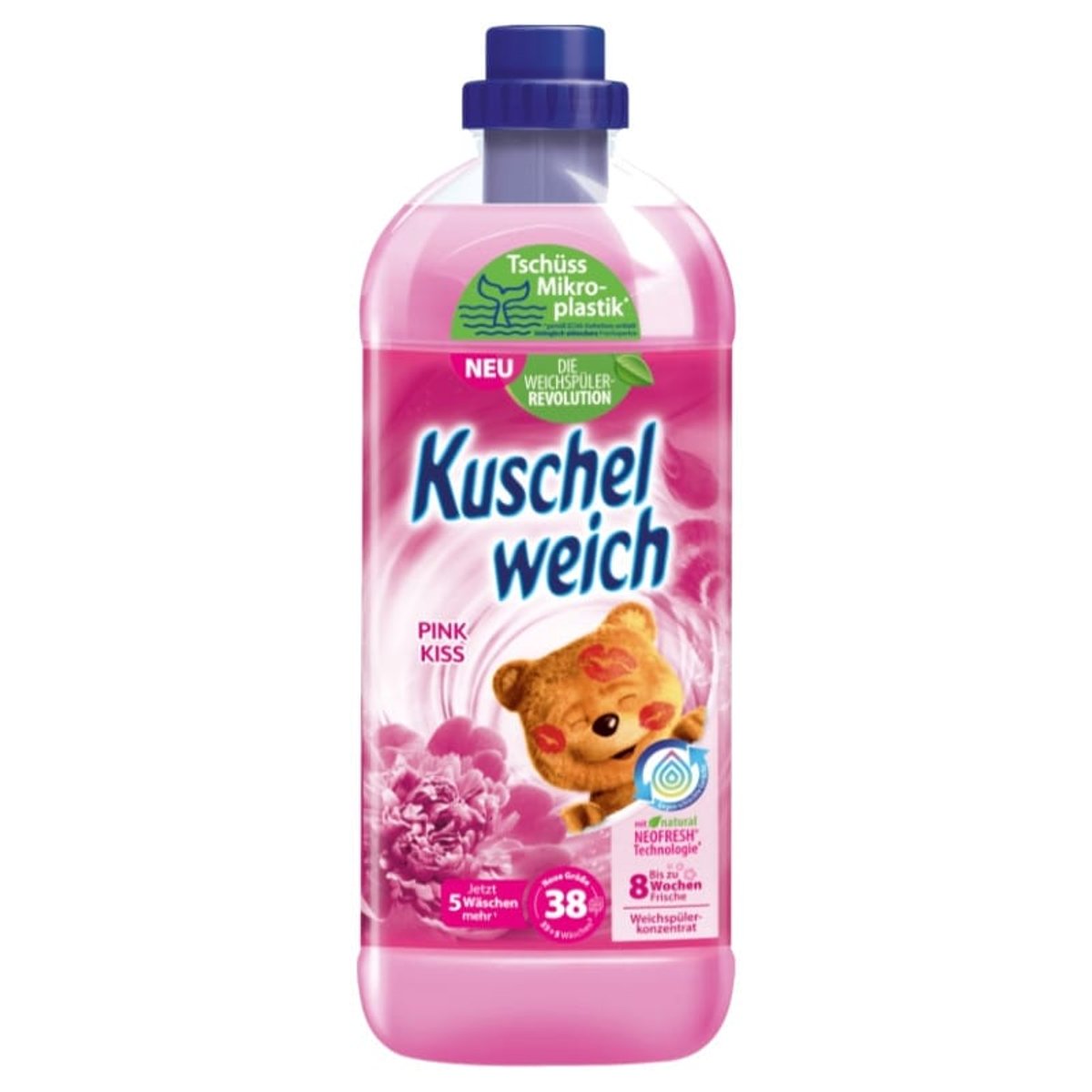 6 x Fabric softener KUSCHELWEICH Pink Kiss 38 washes 1 l