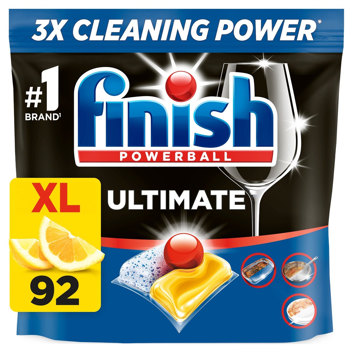 Finish Ultimate All-in-1 Tablets Lemon 92 pcs