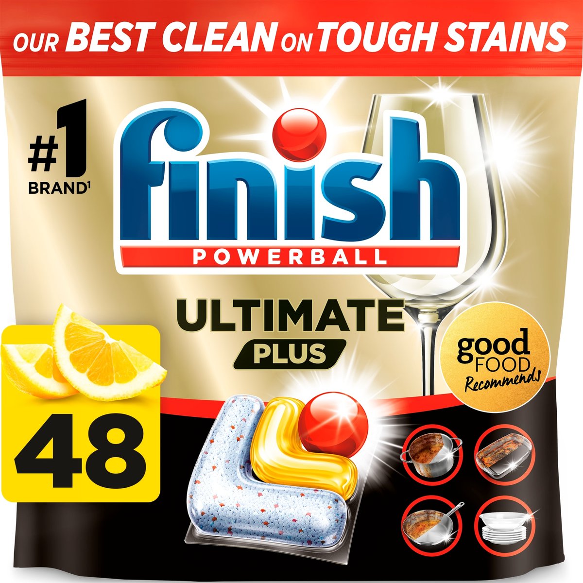 Finish Ultimate Plus All-in-1 Tablets Lemon 48 pcs