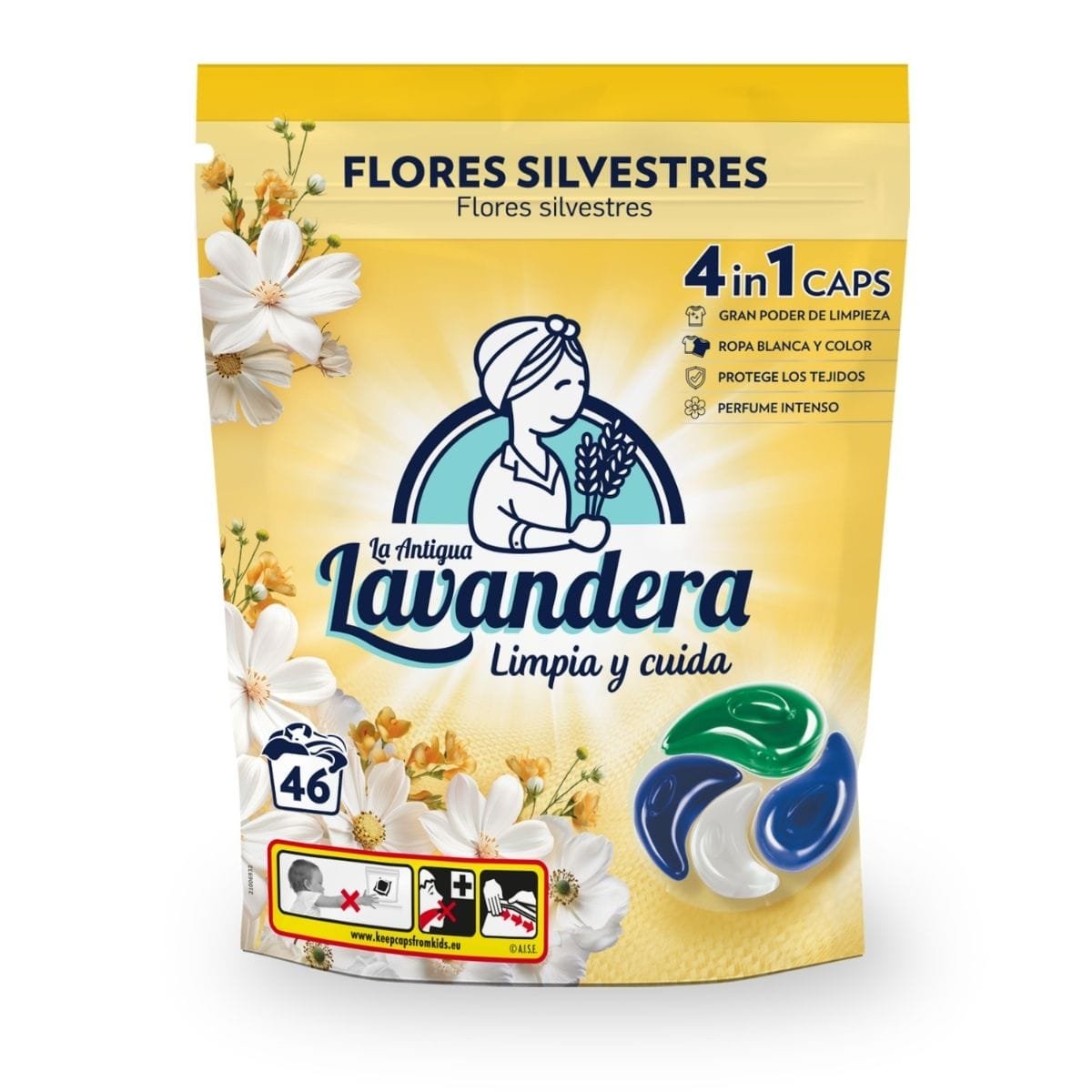 Washing Capsules LAVANDERA Flores Silvestres Wild Flowers 46x22 g