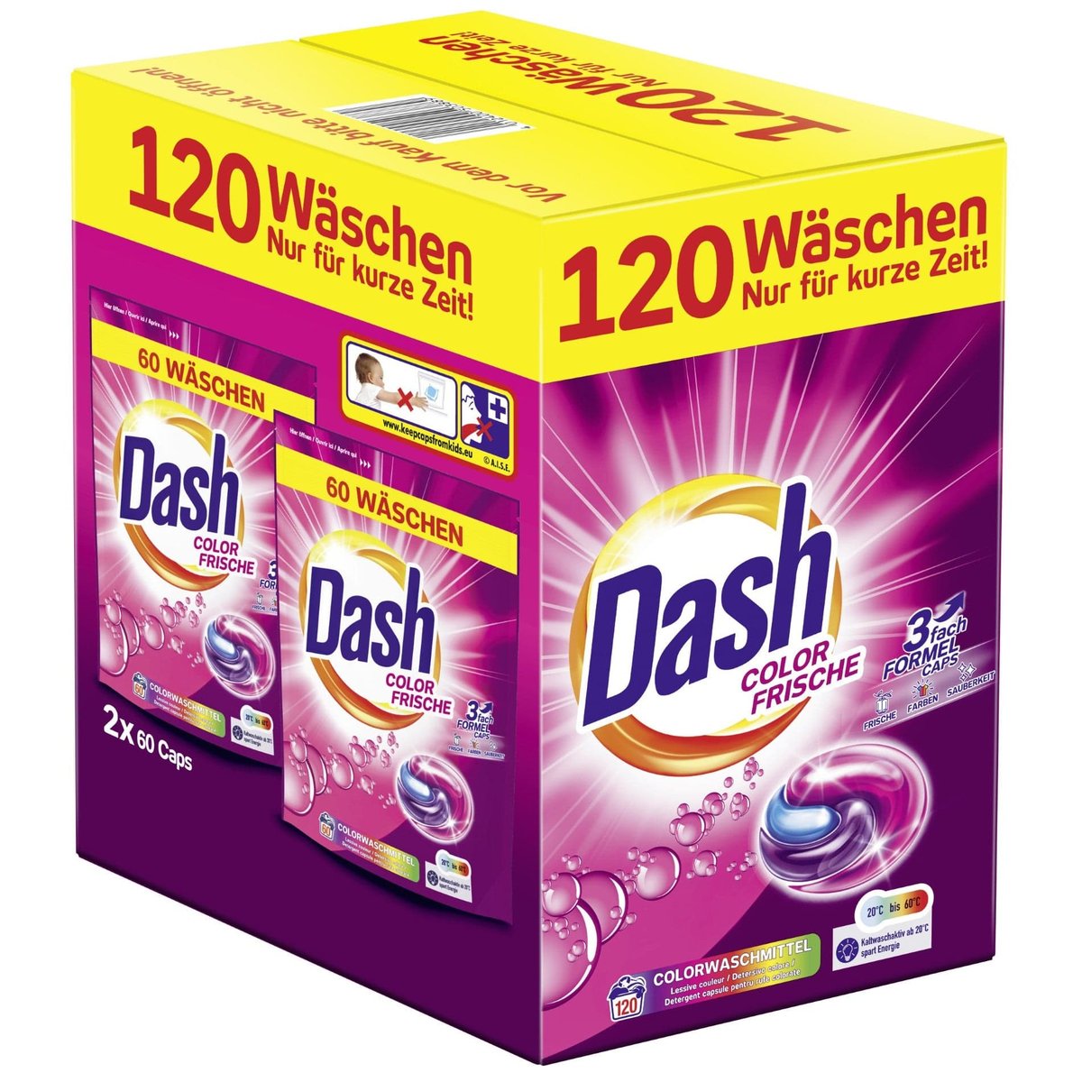 DASH Color Frische Laundry Capsules 3-in-1 for colour 120 pcs