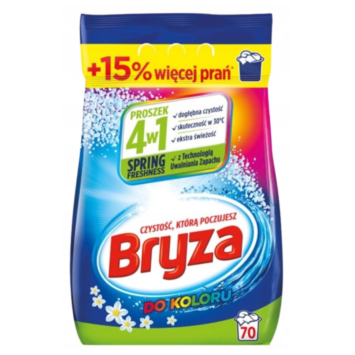 Washing Powder BRYZA Color 4-in-1 for color SPRING FRESHNESS 70 washes 4.55 kg