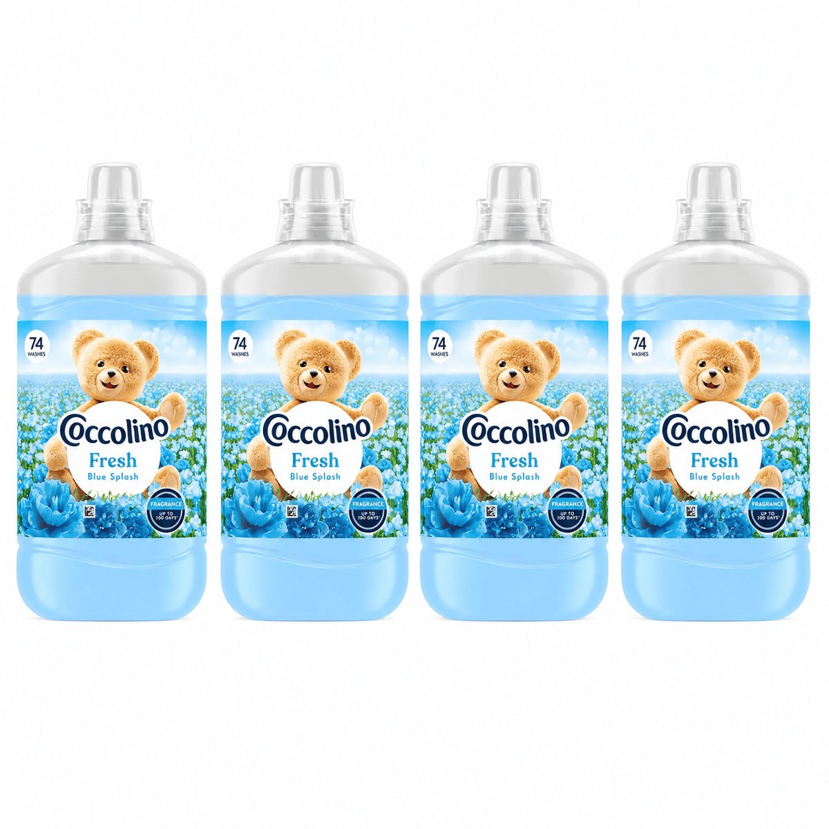 4x COCCOLINO Blue Splash Fabric Softener 1.702 l