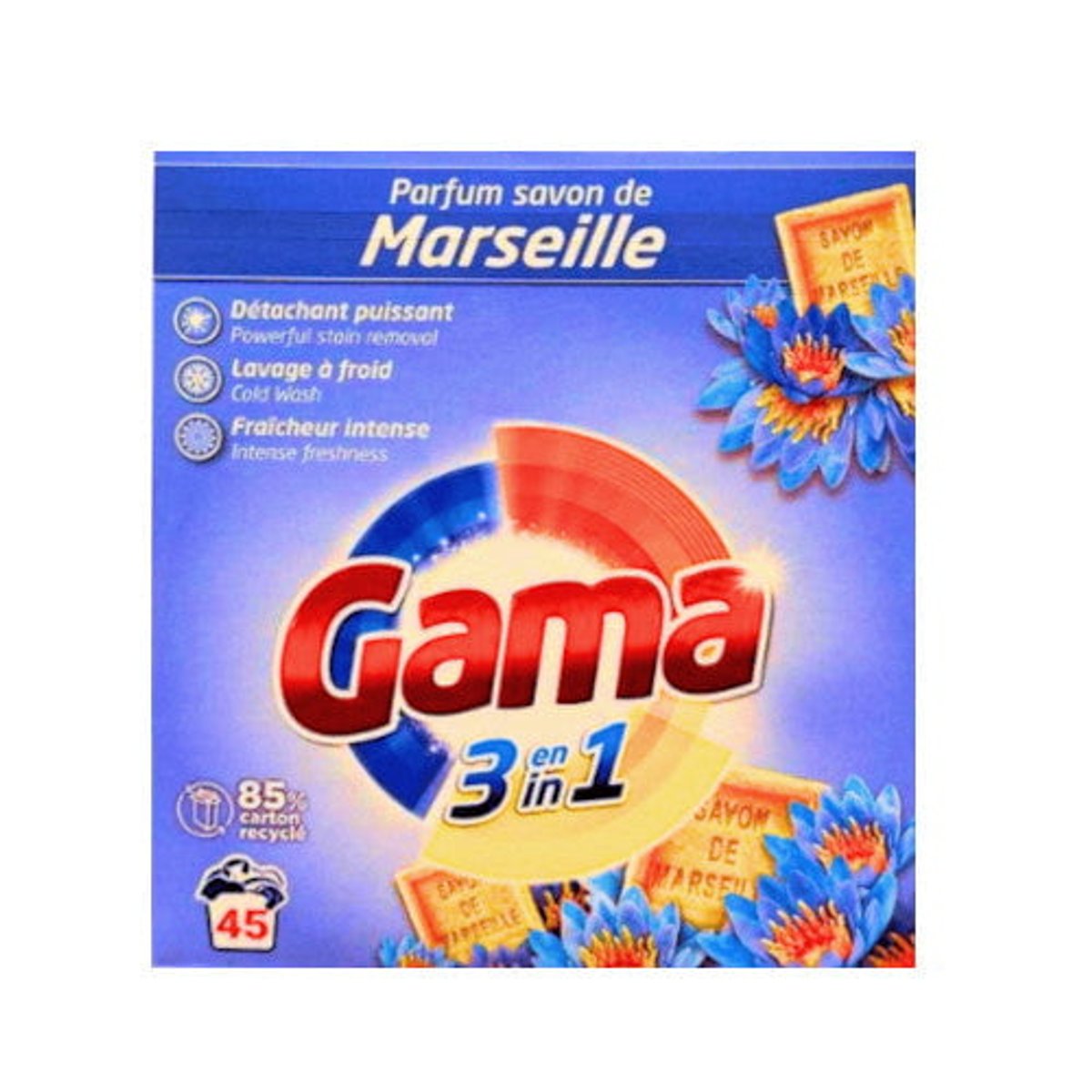 Washing powder 3-in-1 Universal GAMA Marseille 2.475 kg