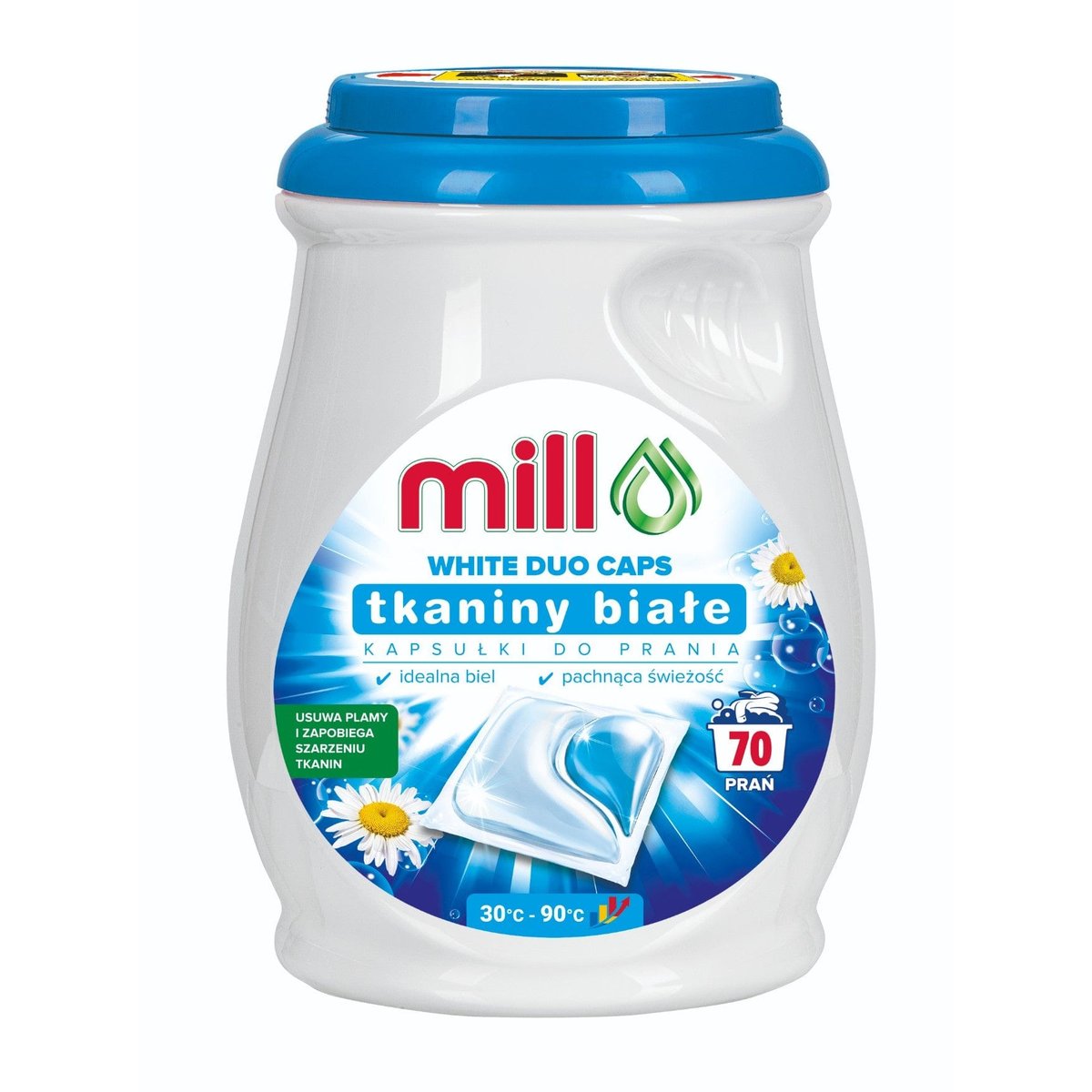 White laundry capsules MILL Professional Duo 70 pcs