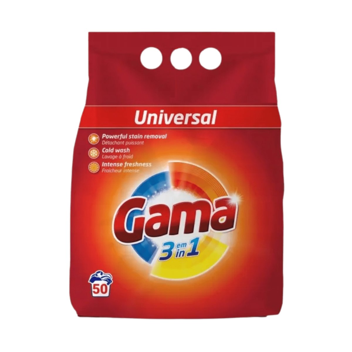 Washing powder For colours and whites GAMA Universal 50 washes 3 kg