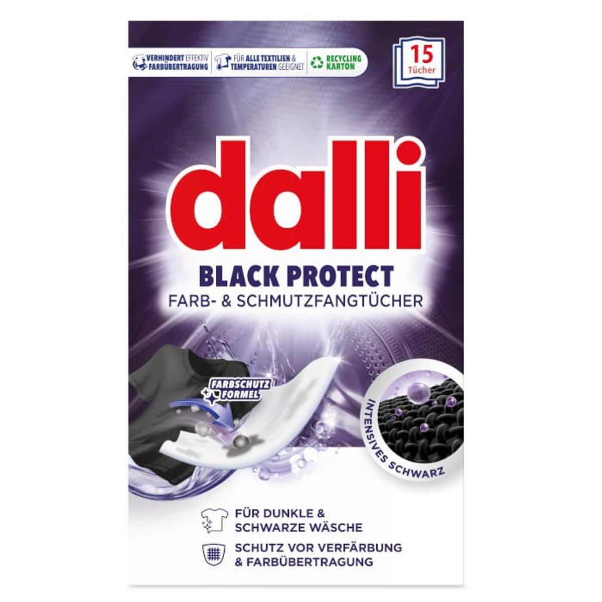Wipes DALLI for washing dark fabrics 15 pcs