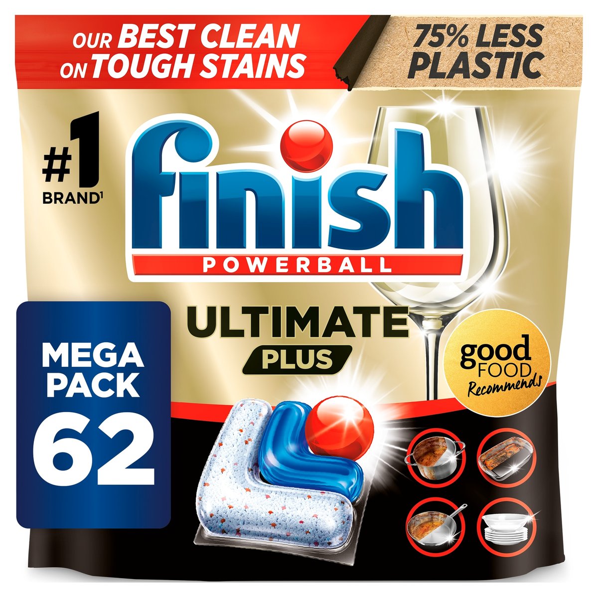Finish Ultimate Plus All-in-1 Tablets Regular 62 pcs
