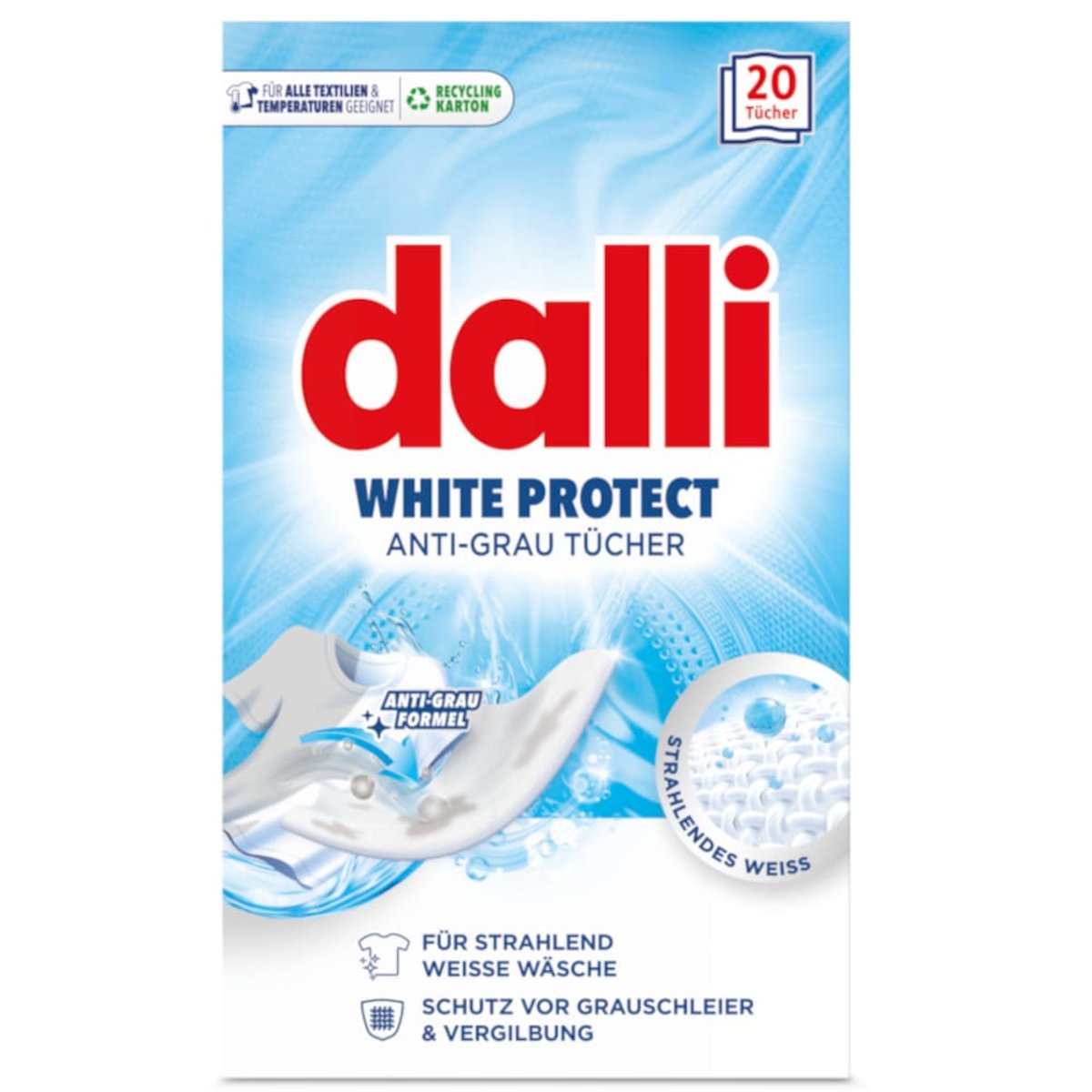 DALLI Wipes for Washing White Fabrics 20 pcs