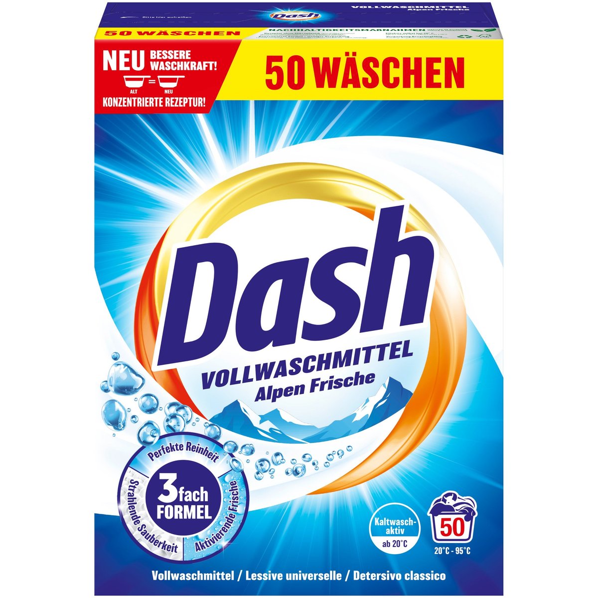 DASH Alpen Frische Washing Powder 40 washes 2.5 kg