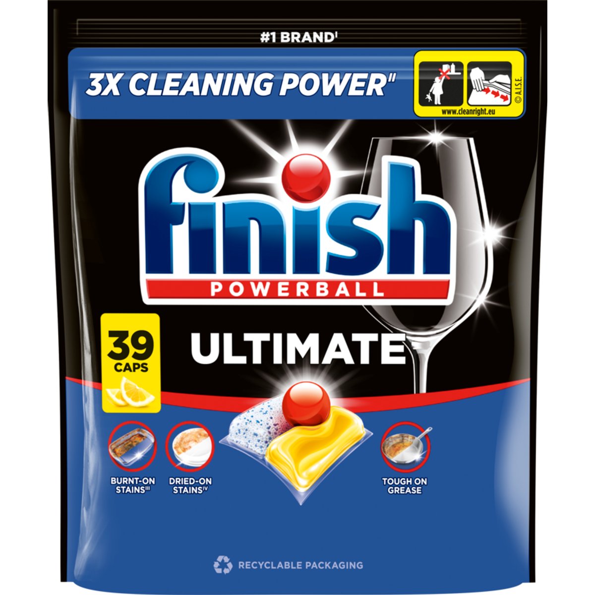 Finish Ultimate All-in-1 Capsules Lemon 39 pcs