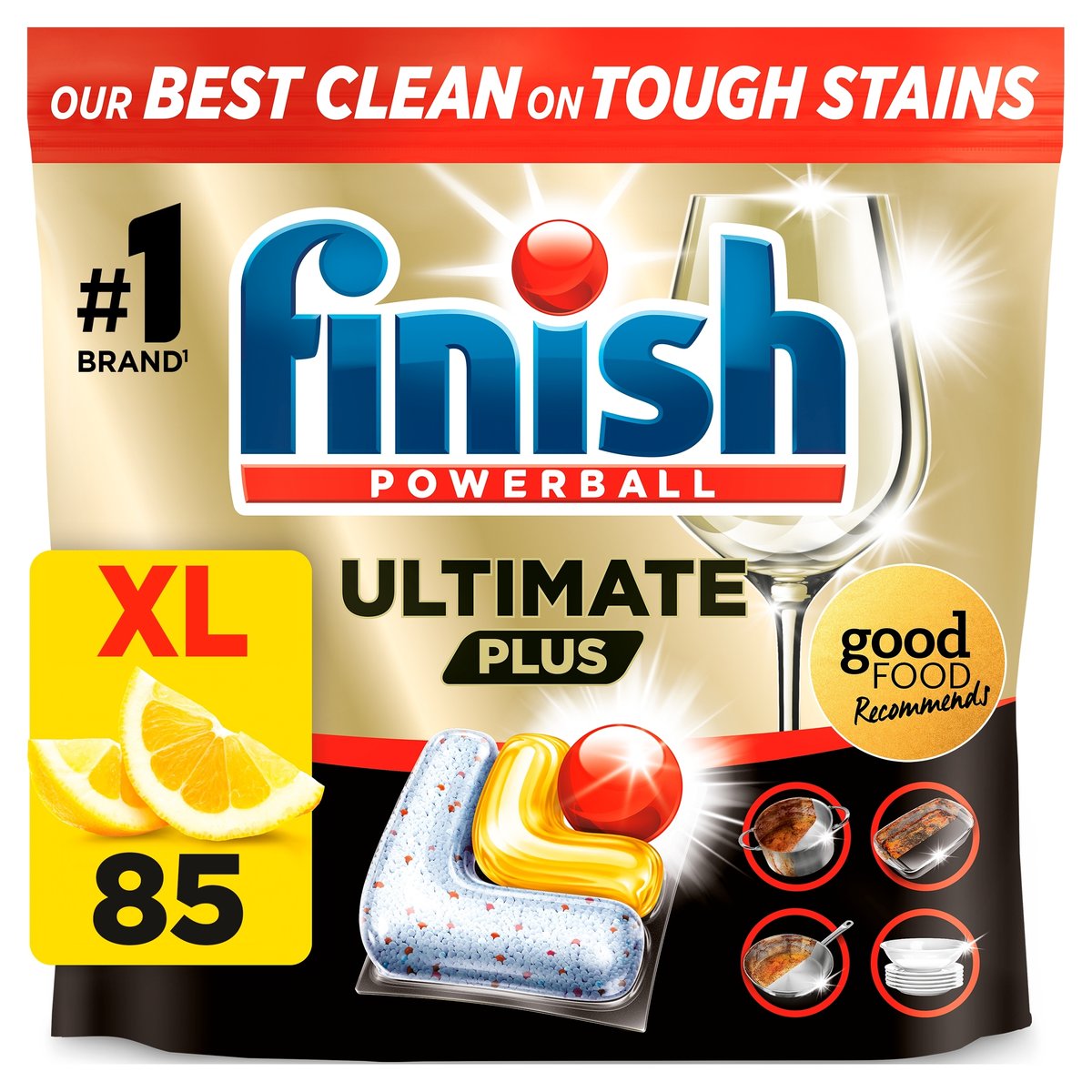 Finish Ultimate Plus All-in-1 Tablets Lemon 85 pcs